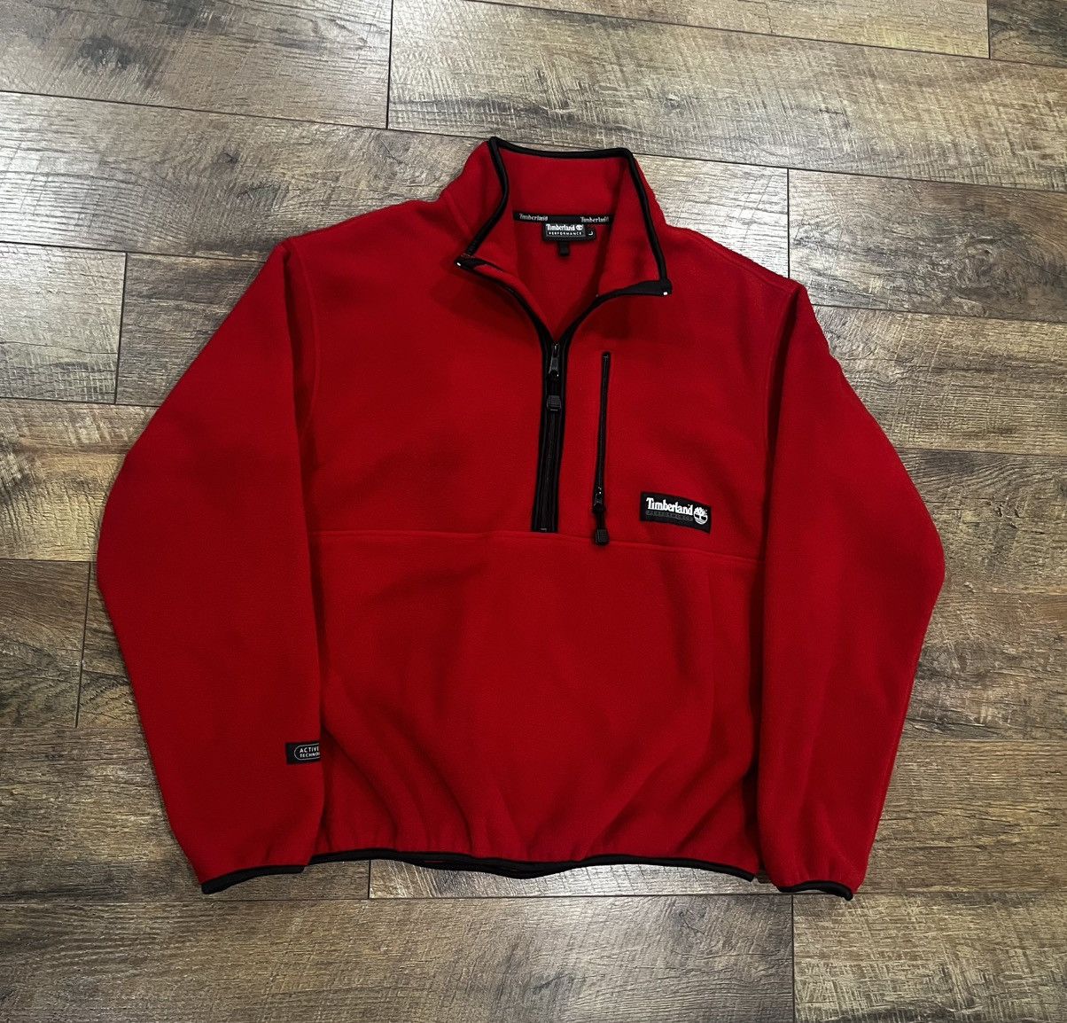 Timberland Vintage 1987 Timberland Polartec 1/2 Zip Fleece Red Large Size US L / EU 52-54 / 3 - 1 Thumbnail