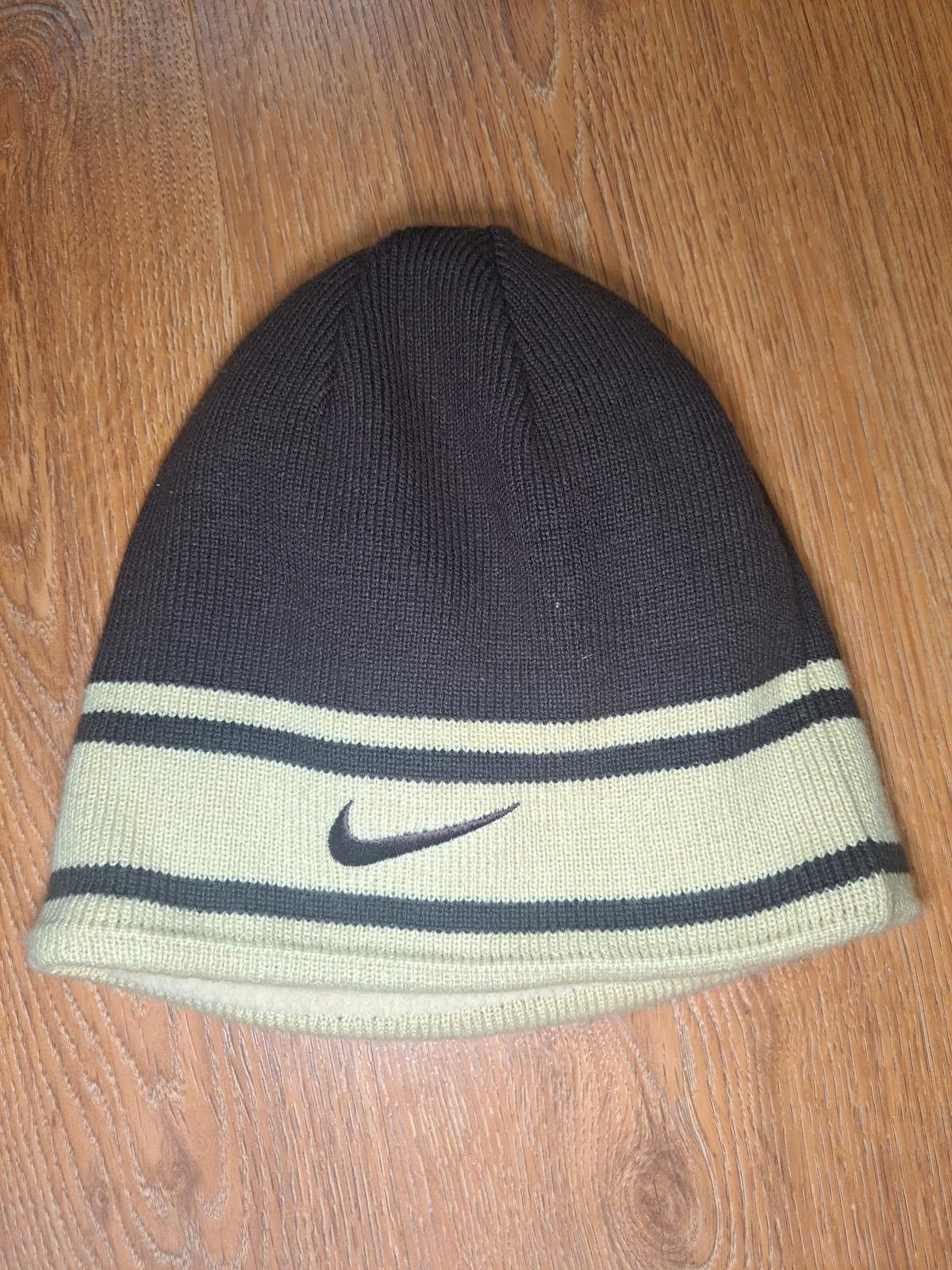 Nike Nike Beanie Brown Beige Striped Hat Size ONE SIZE - 1 Thumbnail