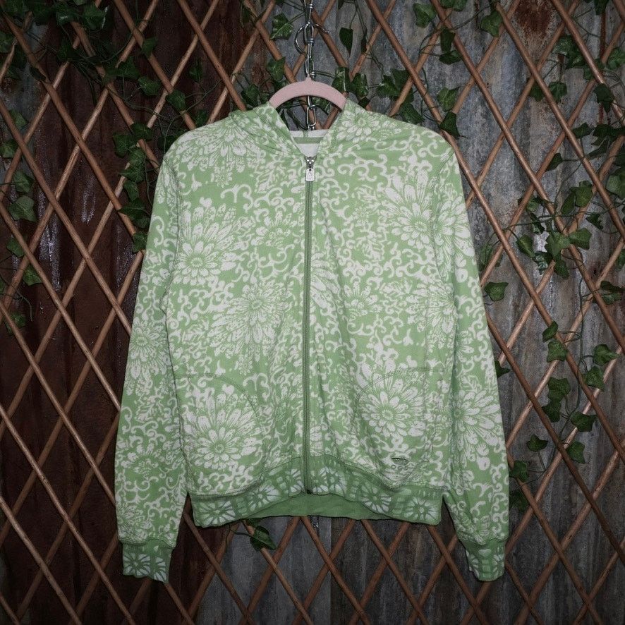 Vintage Medium- Vintage Y2K floral flower tea 2000s femme zip hoodie Size M / US 6-8 / IT 42-44 - 1 Thumbnail