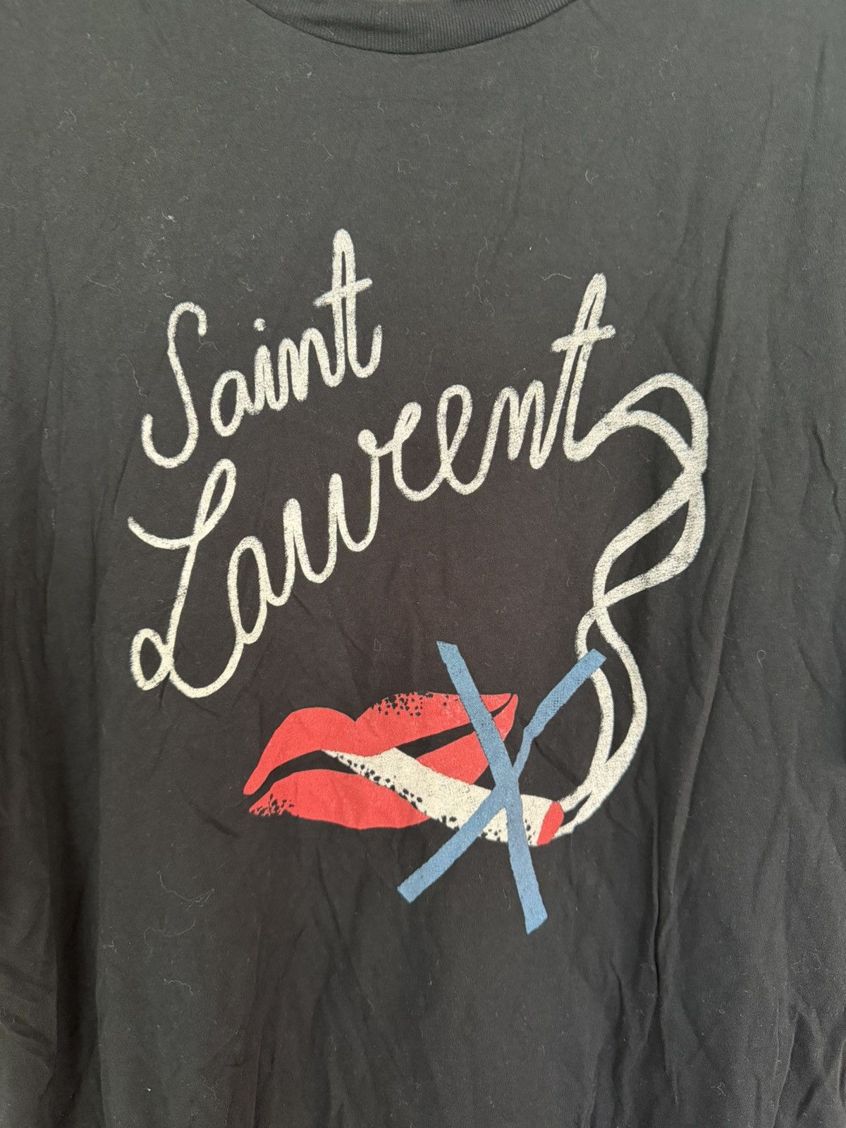 Saint Laurent Paris Saint laurent - no smoking tee - size L Size US L / EU 52-54 / 3 - 3 Thumbnail