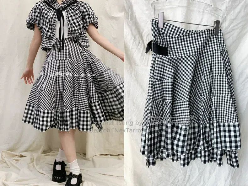 Comme des Garcons Comme des Garcons size M Black and white checkered irregul Size 23" - 1 Thumbnail