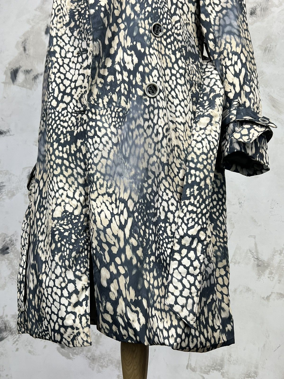 Balmain Vintage Balmain Animal Print Trench Coat Jacket Size M - L Size M / US 6-8 / IT 42-44 - 6 Thumbnail
