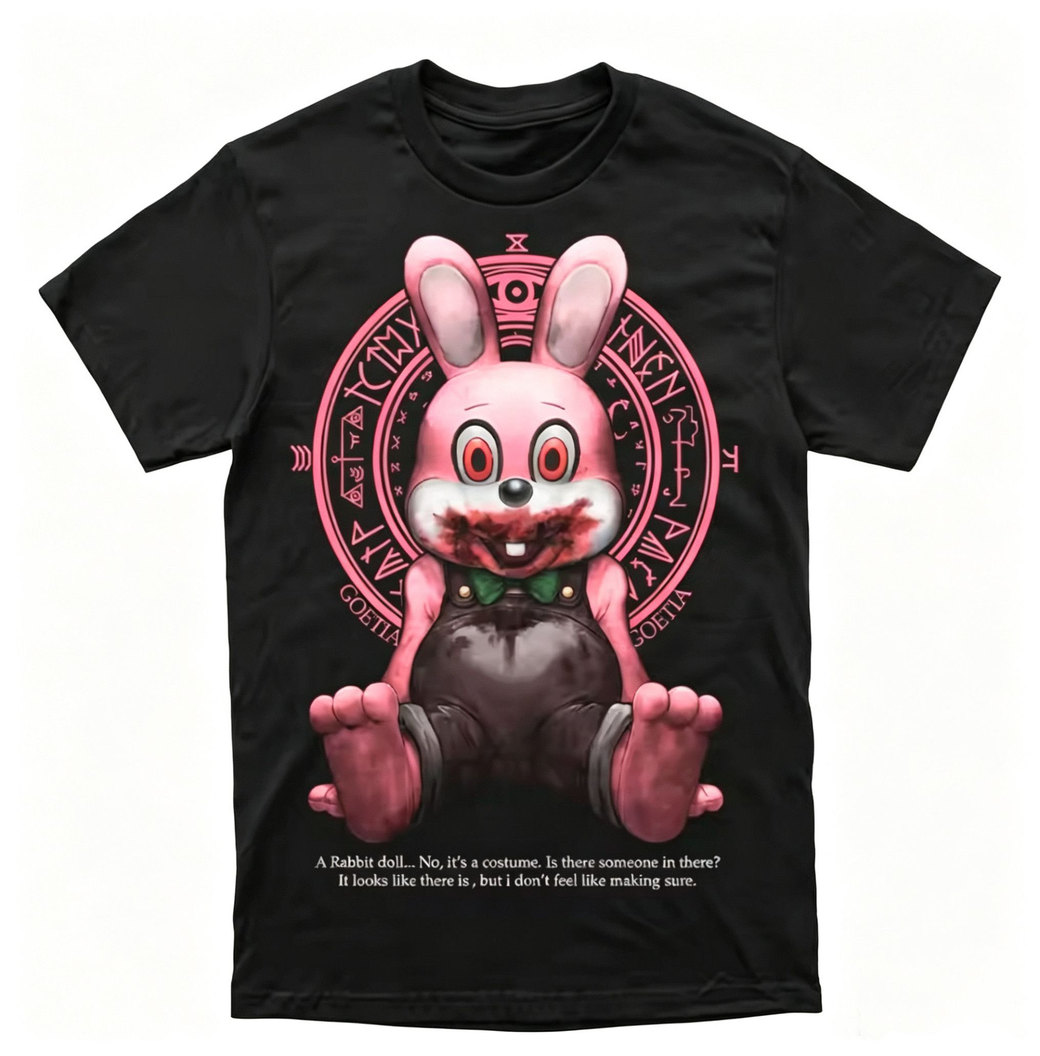 Japanese Brand Street Scary Blood Bunny Silent Hill Game Print T-Shirt Size US S / EU 44-46 / 1 - 1 Thumbnail