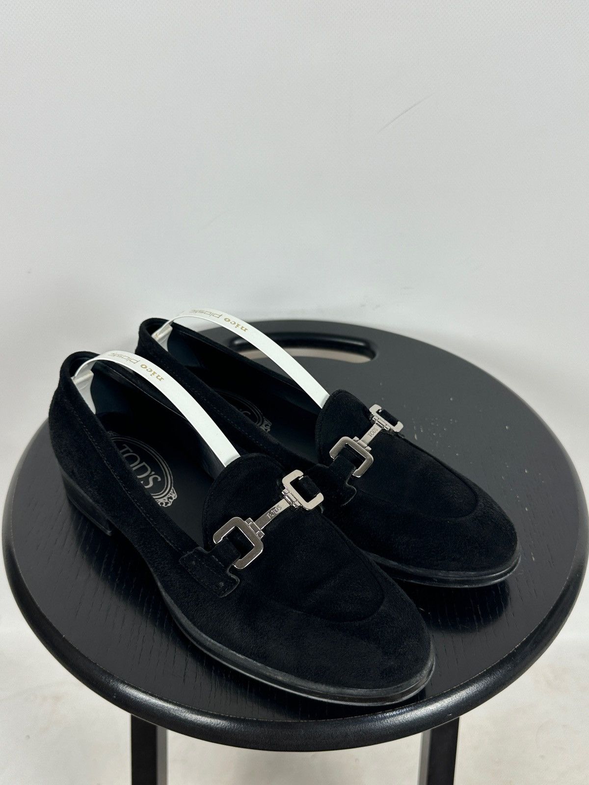 Tod's Tod’s Black Suede Horsebit Buckle Loafers Size US 6.5 / IT 36.5 - 1 Thumbnail