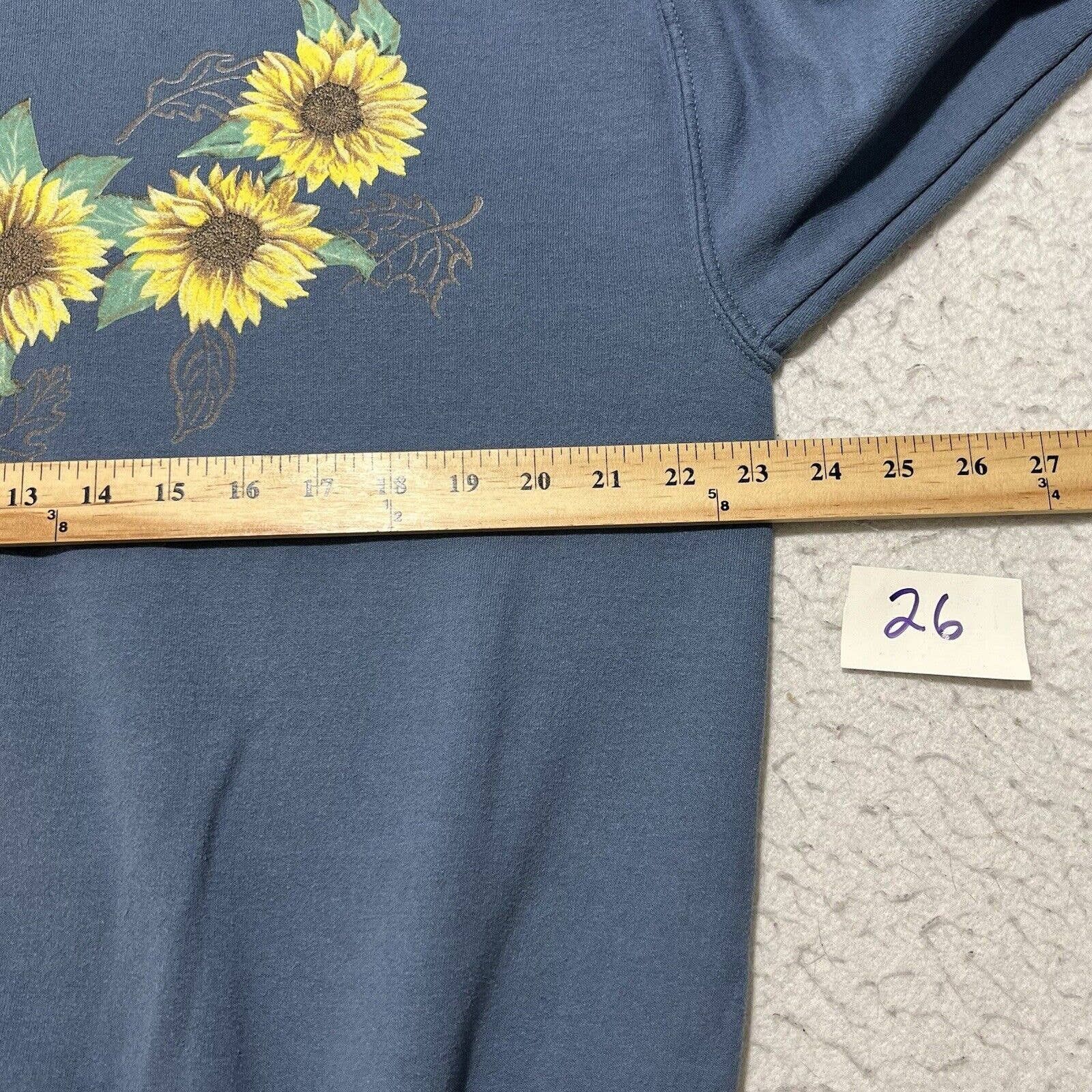 Gildan Gildan Heavy Blend Sunflowers Crewneck Sweatshirt Blue Size L / US 10 / IT 46 - 8 Thumbnail