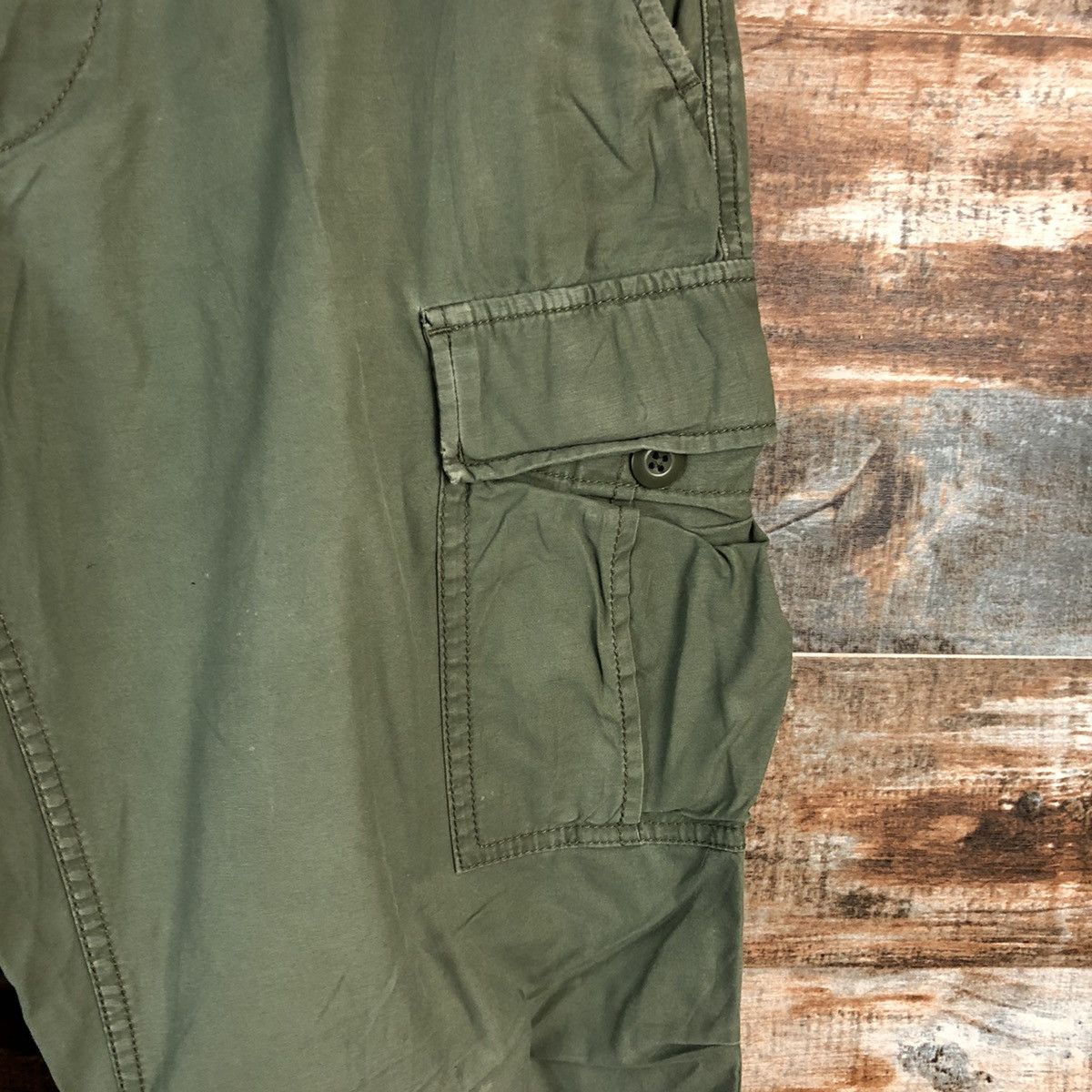 Japanese Brand DLL Uniqlo Green utility Cargo Multipocket Pants #C217 Size US 28 / EU 44 - 10 Thumbnail