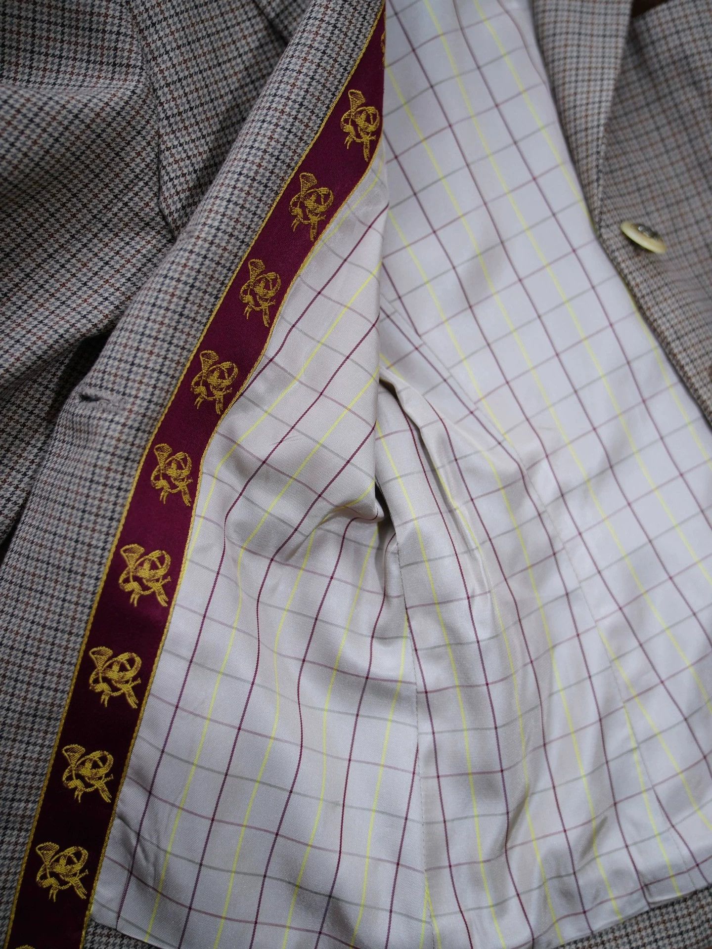 Hermes Hermes Vtg Wool Check Velvet Suit Skirt Set FR40 M-L Size M / US 6-8 / IT 42-44 - 8 Thumbnail
