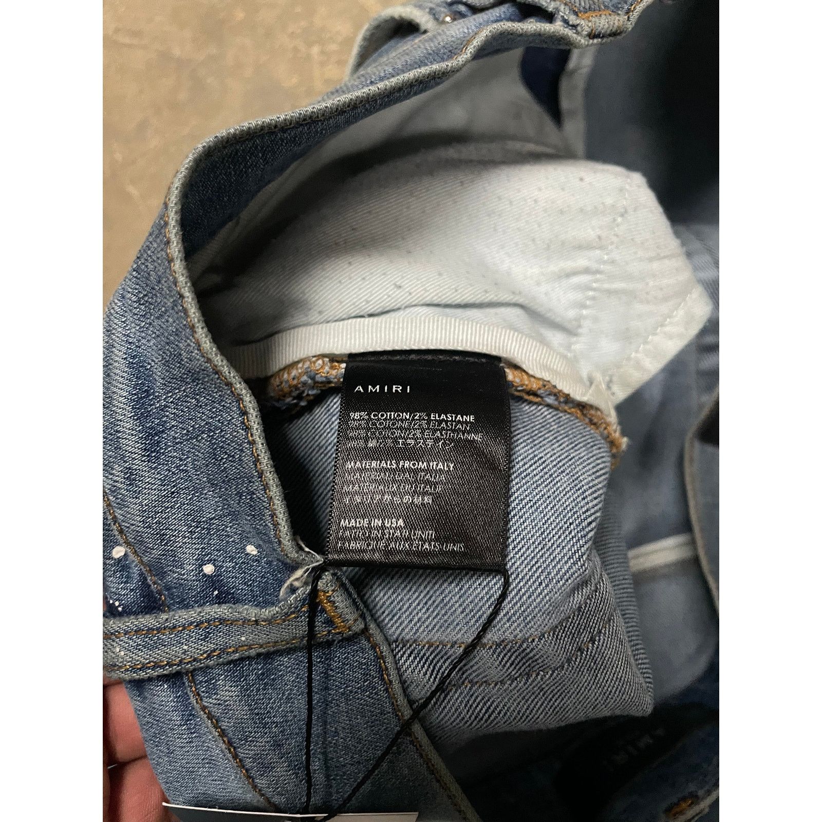 Amiri Amiri Jeans Light Wash Splatter Thrasher Used 38 Size US 38 / EU 54 - 6 Thumbnail