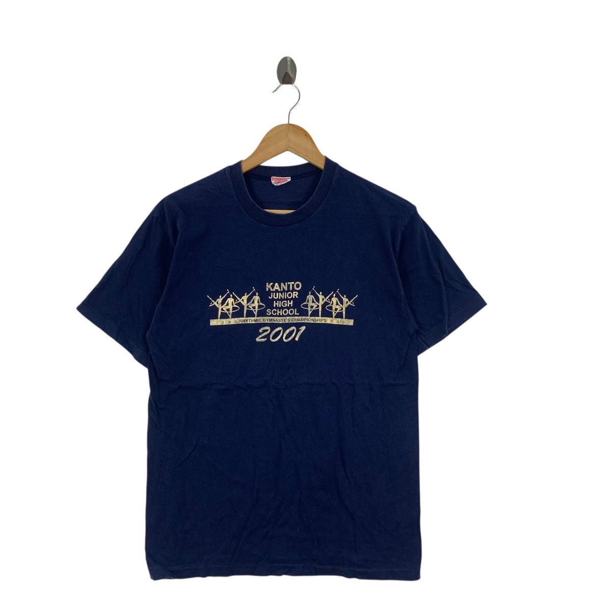 Vintage Vintage KANTO JUNIOR HIGH SCHOOL Gymnastic Tee Shirt Top Size L / US 10 / IT 46 - 4 Thumbnail