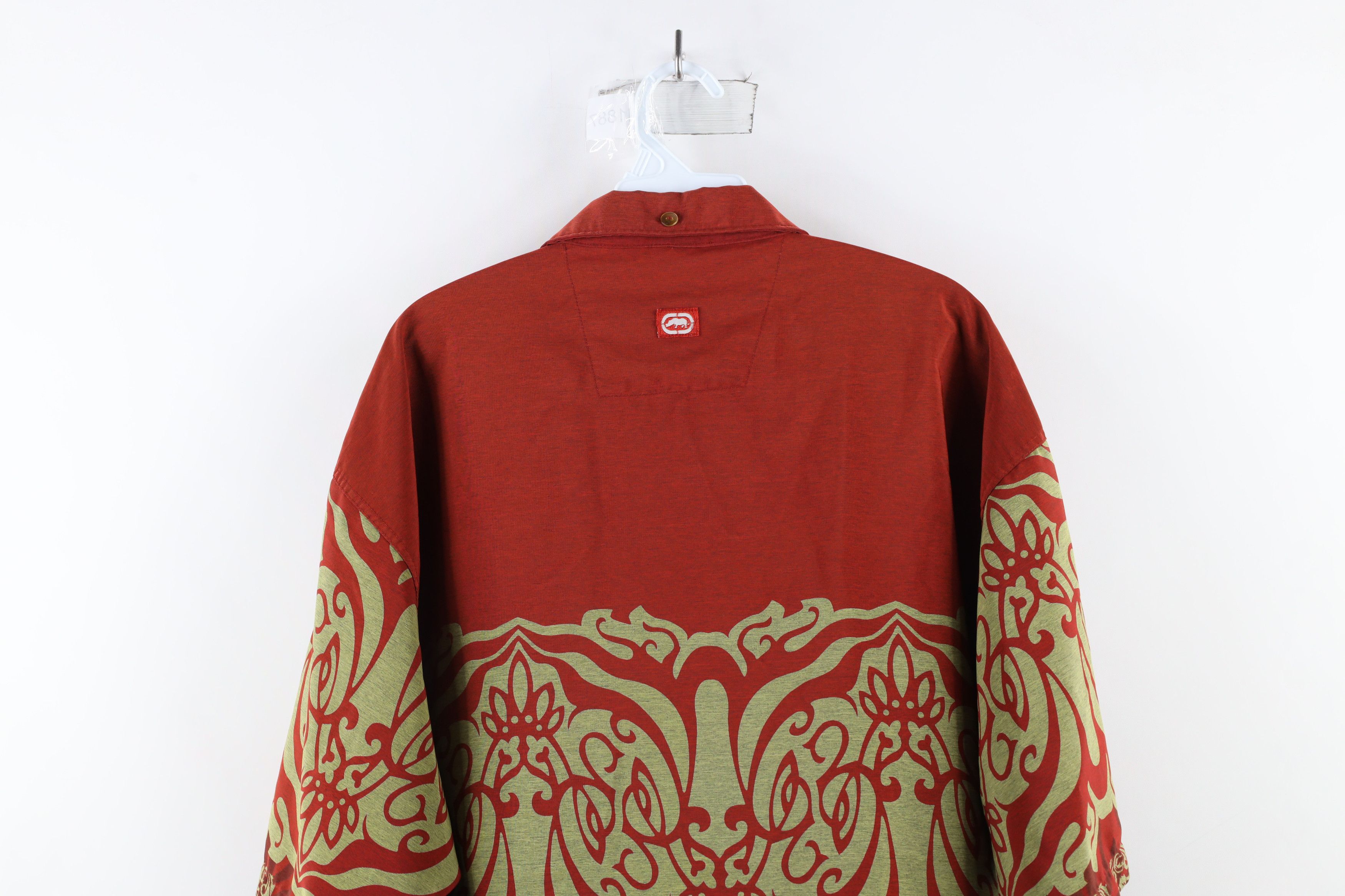 Marc Ecko × Vintage Vintage 90s Marc Ecko Tribal Scorpion Hawaiian Button Shirt Size US XL / EU 56 / 4 - 14 Thumbnail