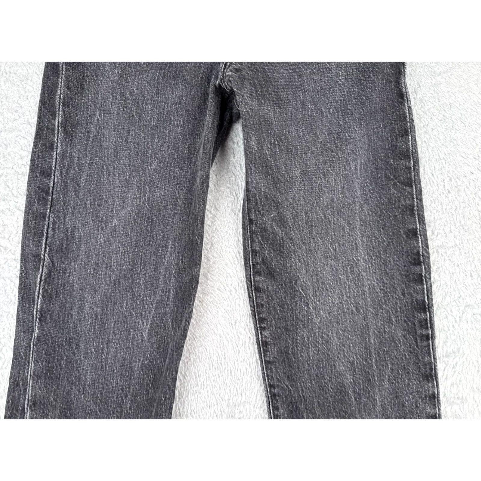 Levi's Levis Premium Jeans Women 25 Black Distressed Big E Ribcage Straight Ankle 24x25 Jeans Womens Black Distressed 25 Levi's Straight Retro 5-Pocket Size 42" / US 20 - 3 Thumbnail