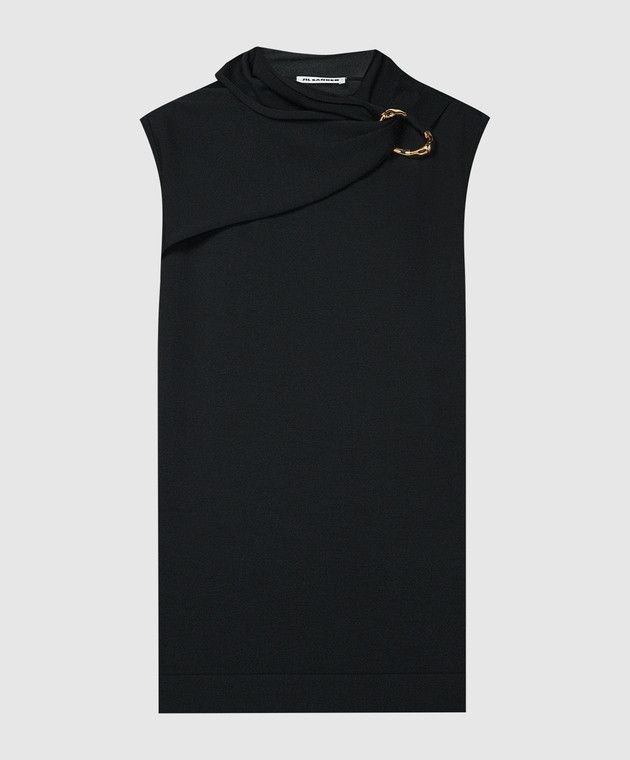o1y1025 Sleeveless Sweater in Black