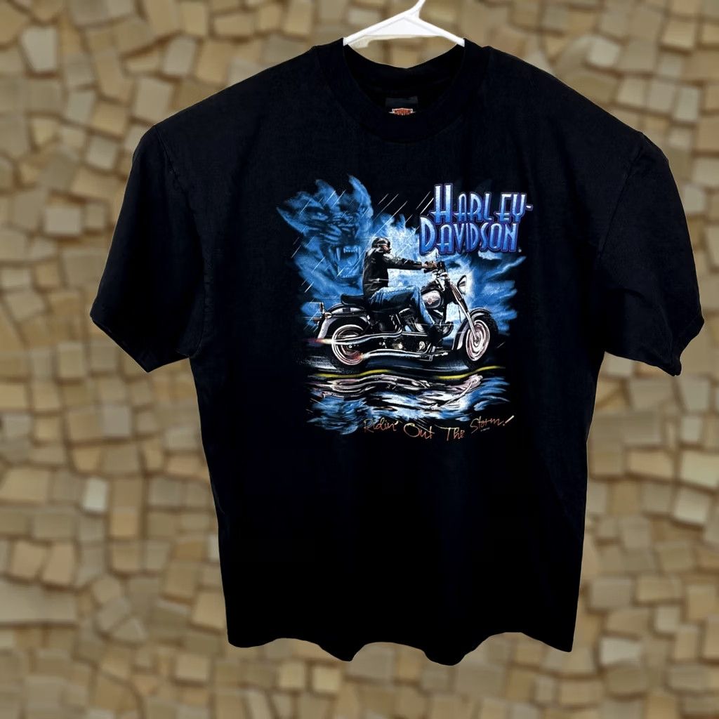90's HARLEY DAVIDSON ブラックパンサー Tシャツ Kanye Harley Davidson Harley-Davidson Can't Chain the Power Panther