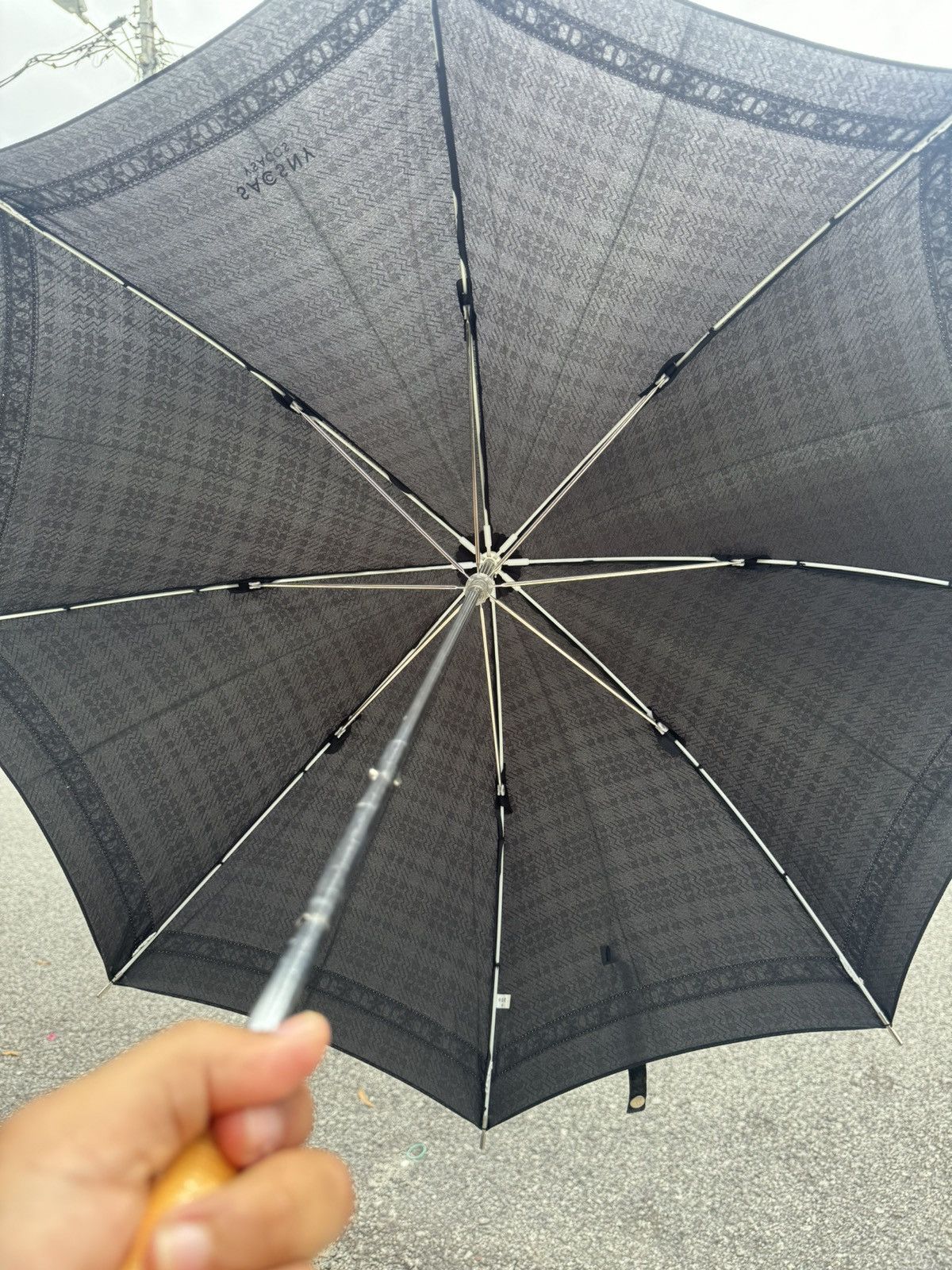 Y's × Yohji Yamamoto VINTAGE YOHJI YAMAMOTO NYLON UMBRELLA WOOD YSACCS Size ONE SIZE - 3 Thumbnail