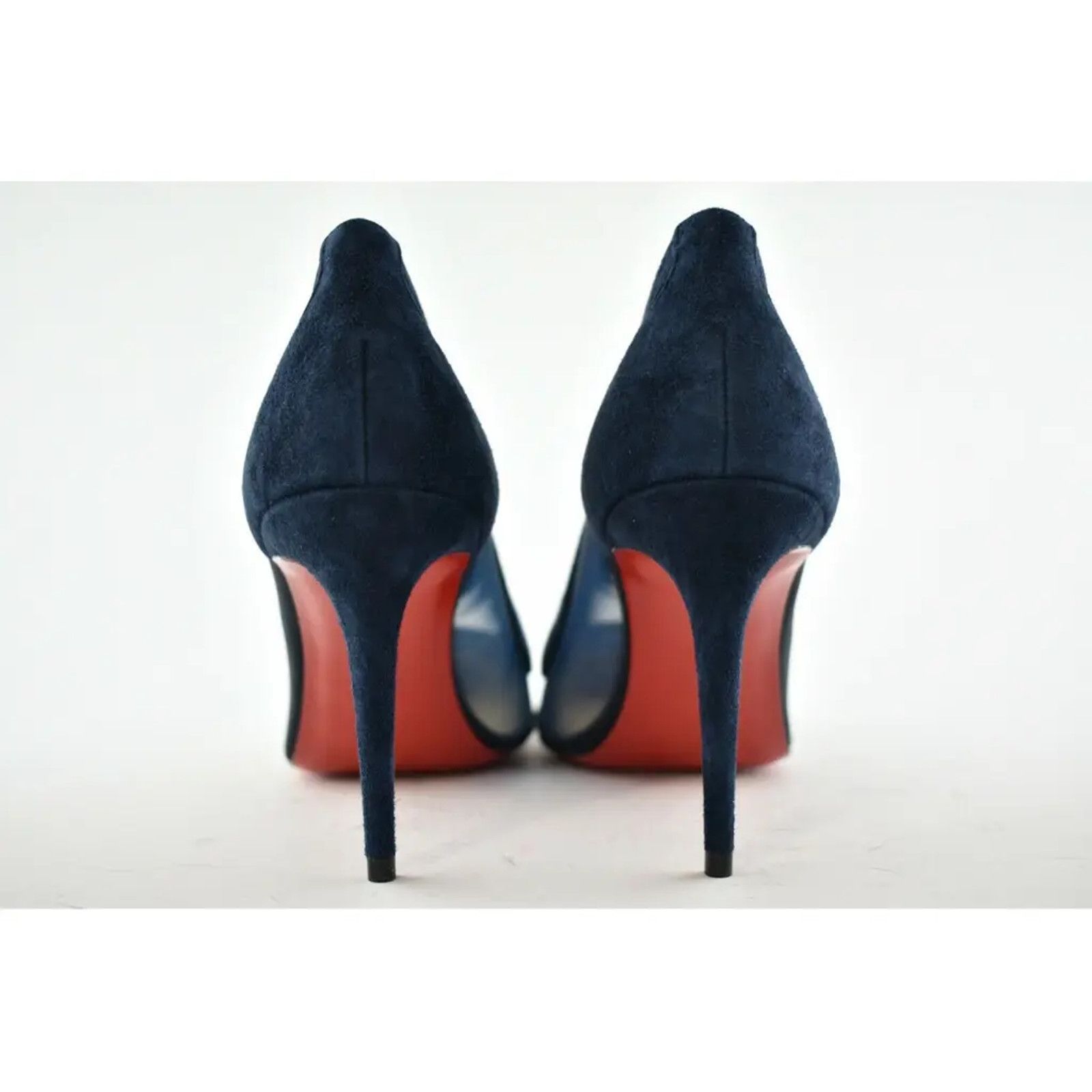 Christian Louboutin Christian Louboutin Galativi 85 Marine Blue Suede Mesh Size US 6 / IT 36 - 11 Thumbnail