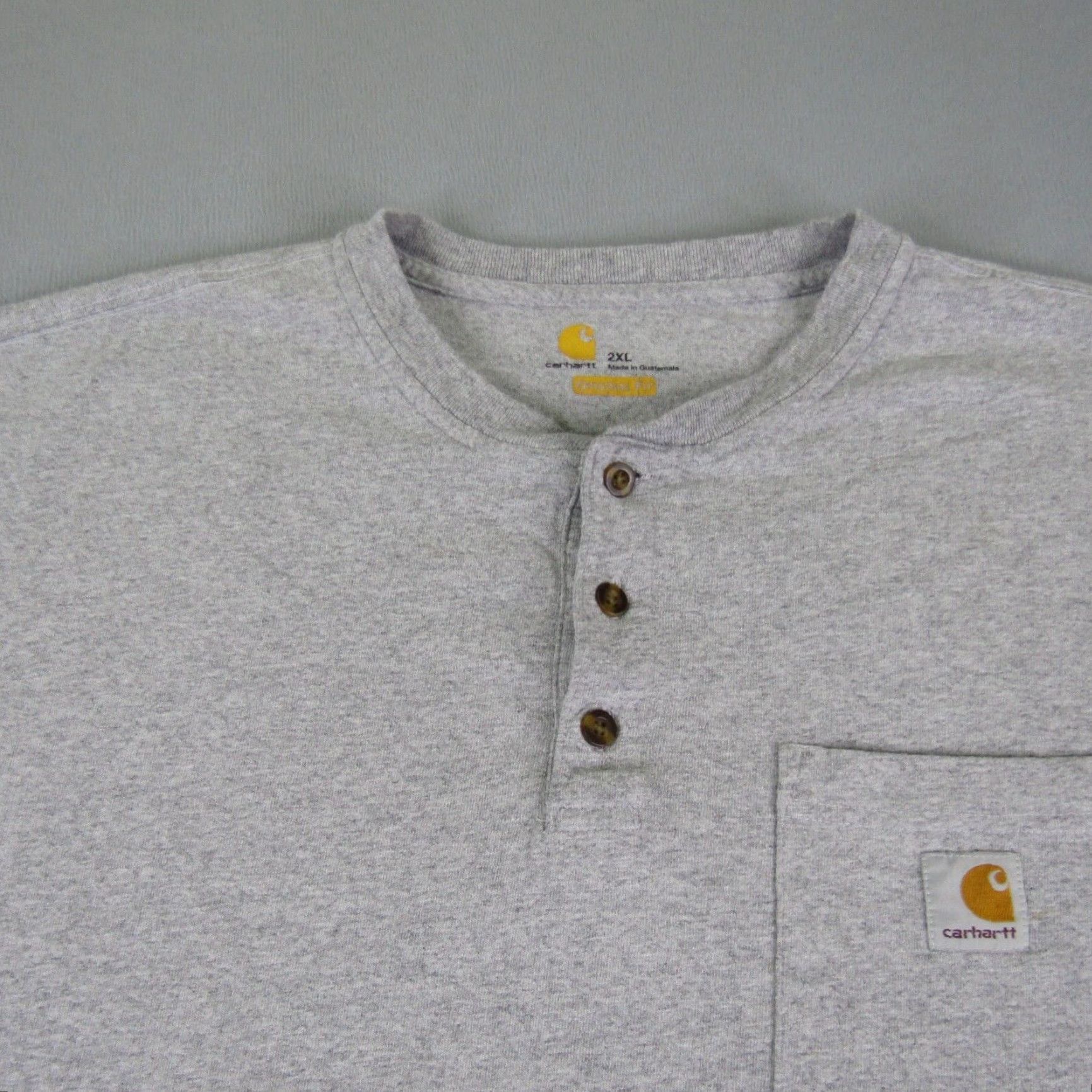 Carhartt VINTAGE Carhartt Shirt Mens 2XL Gray Original Fit Henley Pocket Utility Workwear Shirt Mens 2XL Gray Carhartt Size US XXL / EU 58 / 5 - 2 Thumbnail