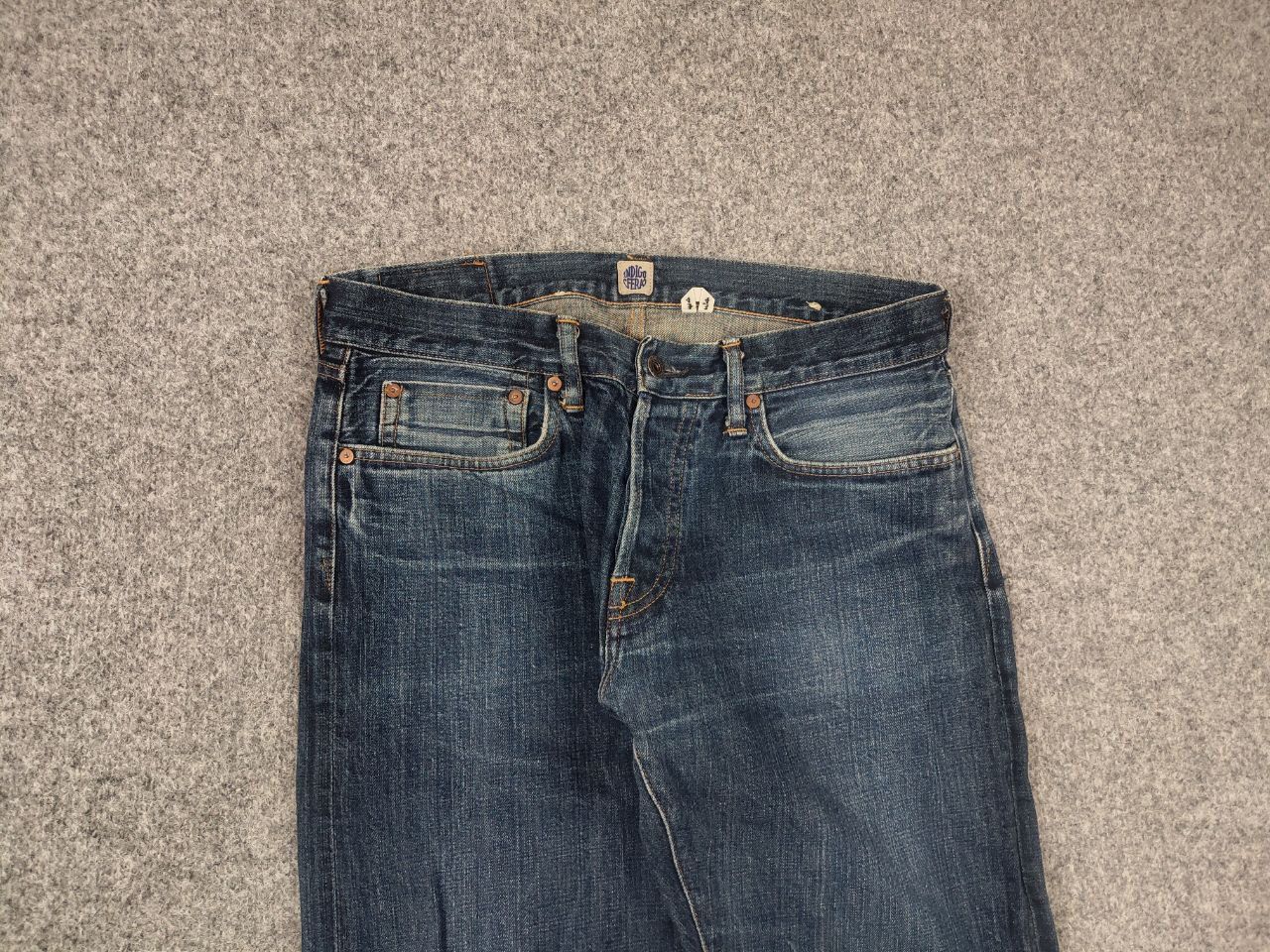 Indigofera Indigofera Vintage Selvedge Distressed Japan Denim Jeans Size US 34 / EU 50 - 4 Thumbnail