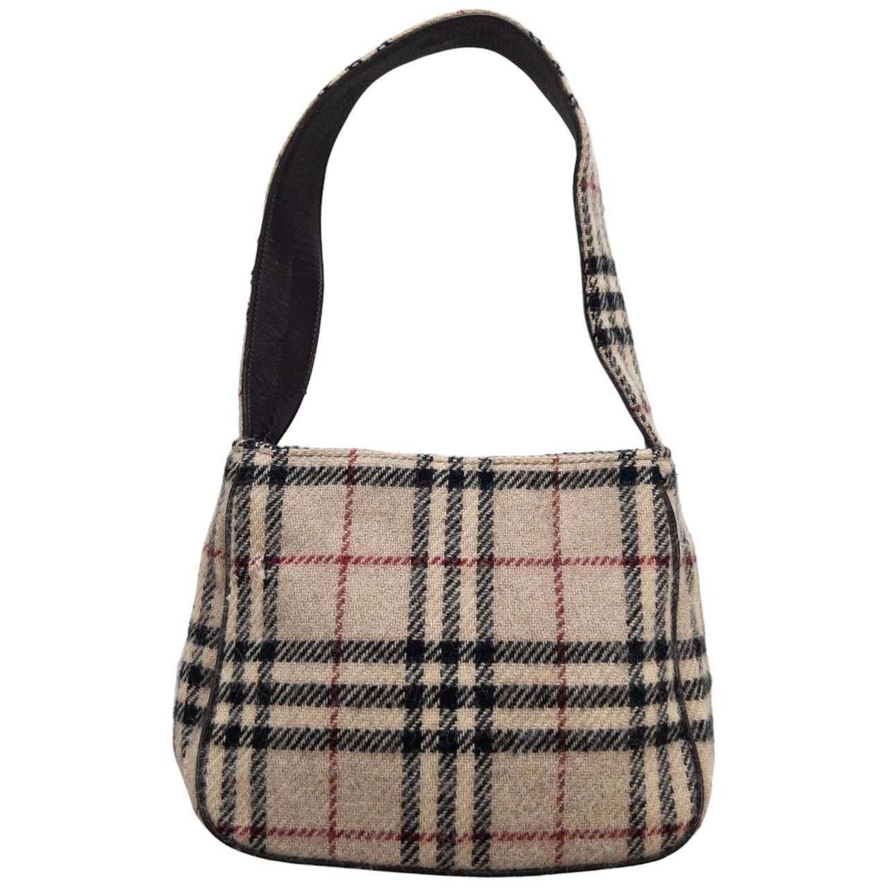 Burberry Vintage Burberry Nova Check Wool Shoulder Bag Size ONE SIZE - 2 Thumbnail