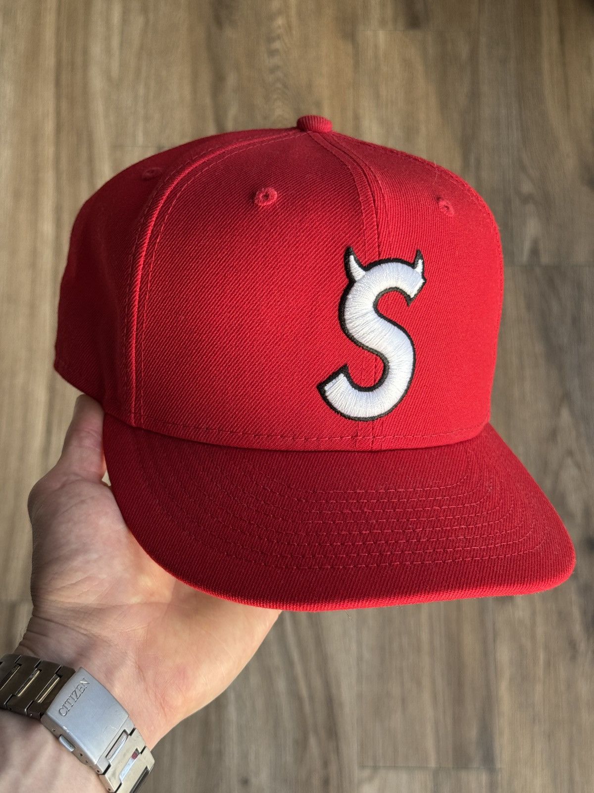 Supreme Supreme Devil “S” Logo New Era 59FIFTY Fitted Cap/Hat Red