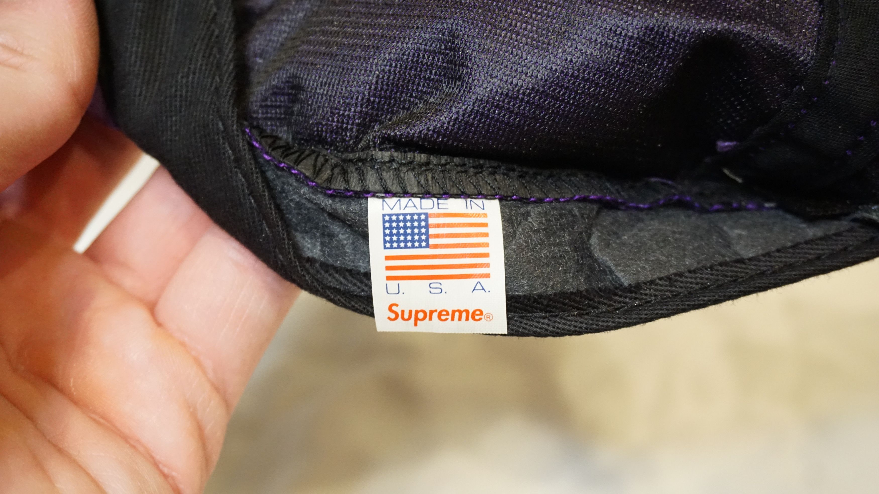 Supreme Supreme Box Logo Split 5 Panel Hat Purple & Tan Size ONE SIZE - 5 Thumbnail