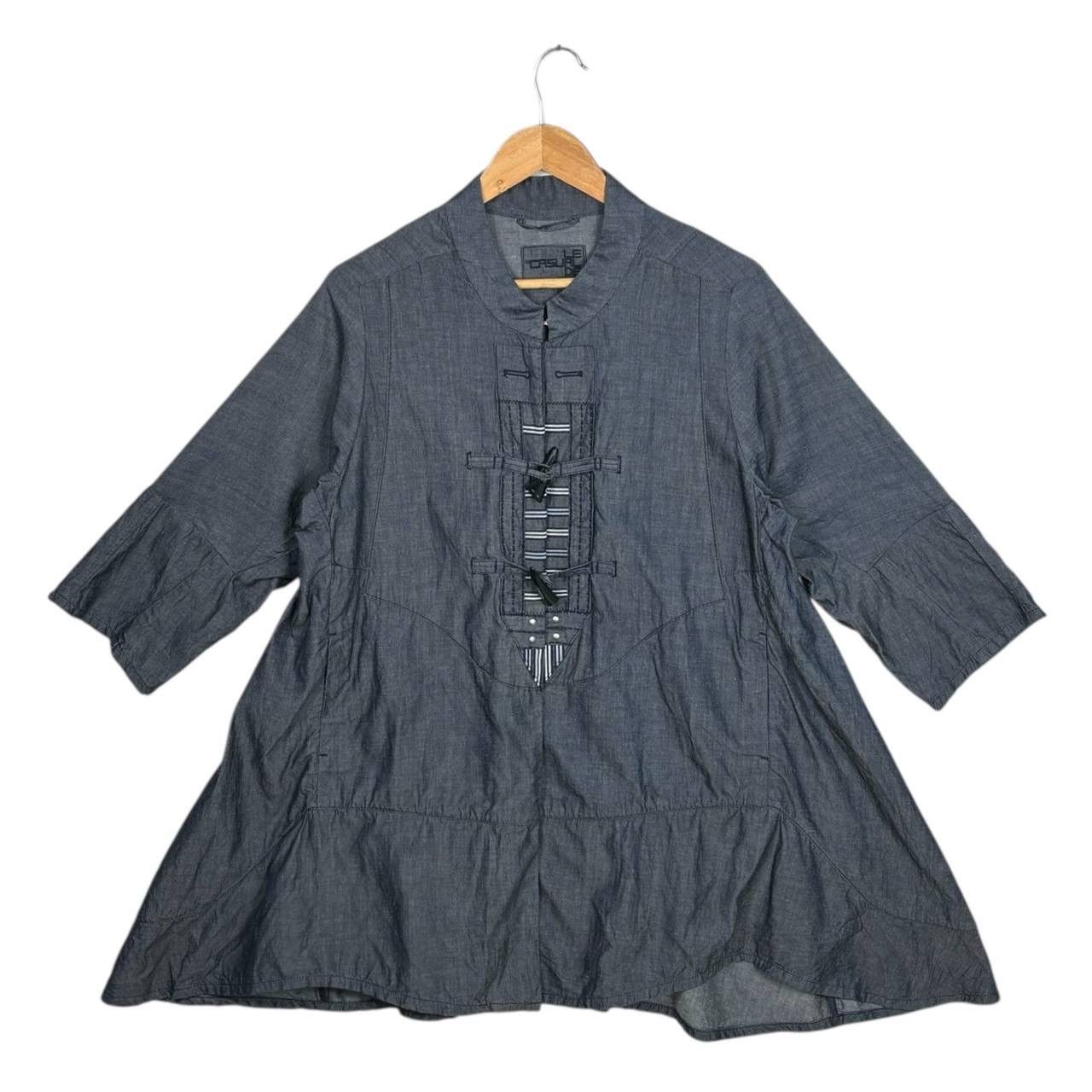 Marithe + Francois Girbaud Girbaud Archive Denim Tunic Frog Closure Jacket M 90s Size M / US 6-8 / IT 42-44 - 1 Thumbnail