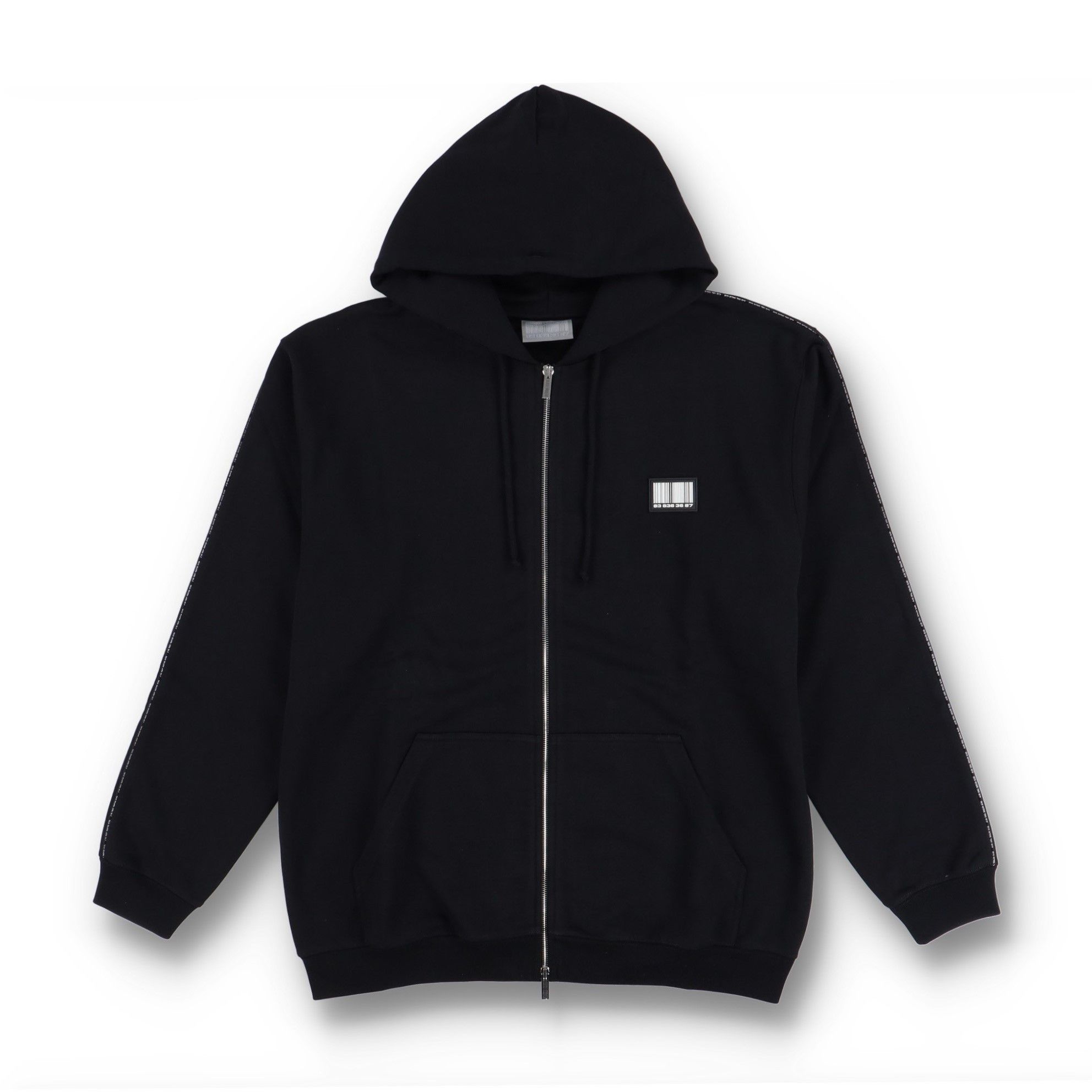 Vetements Black VTMNTS Barcode Logo Zip Hoodie Size M / US 6-8 / IT 42-44 - 2 Thumbnail