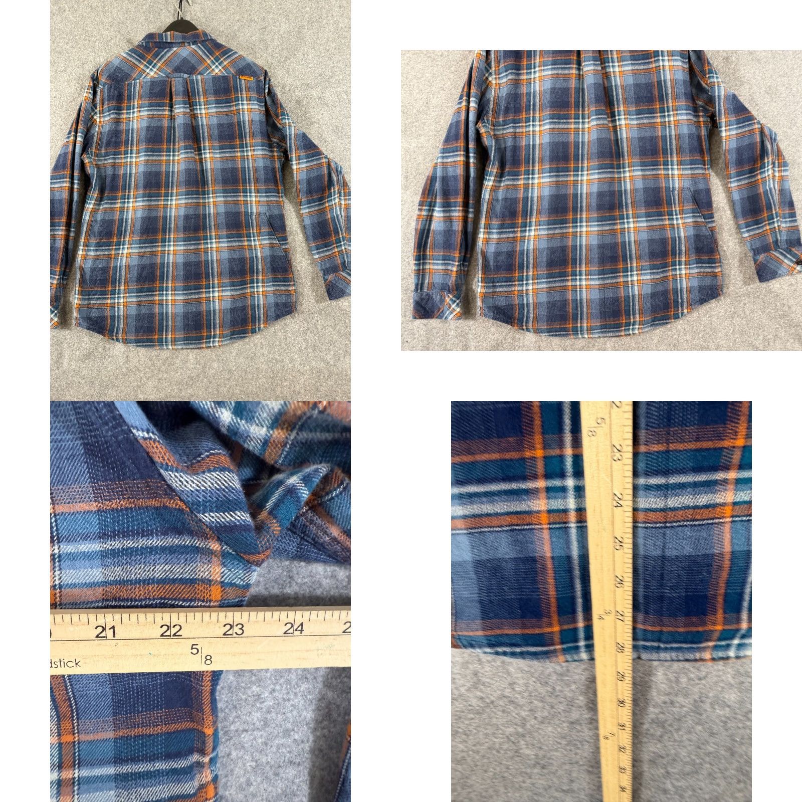 Vintage Off The Grid Shirt Mens L Blue Plaid Destroyer Flannel Button-Up Outdoor Adventure Pockets Shirt Mens L Blue Plaid Destroyer Flannel Button-Up Size US L / EU 52-54 / 3 - 9 Thumbnail