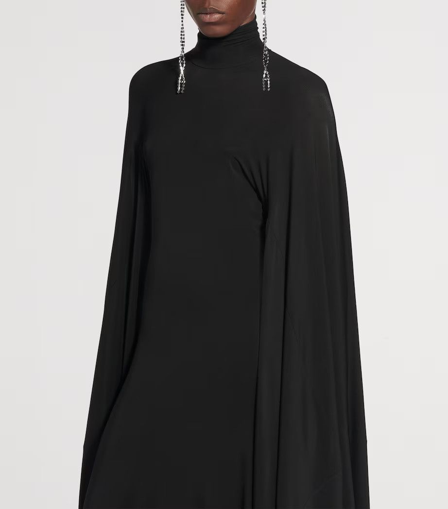 Balenciaga o1in1g0326 Long Semi Fitted Dress in Black Size S / US 4 / IT 40 - 6 Thumbnail