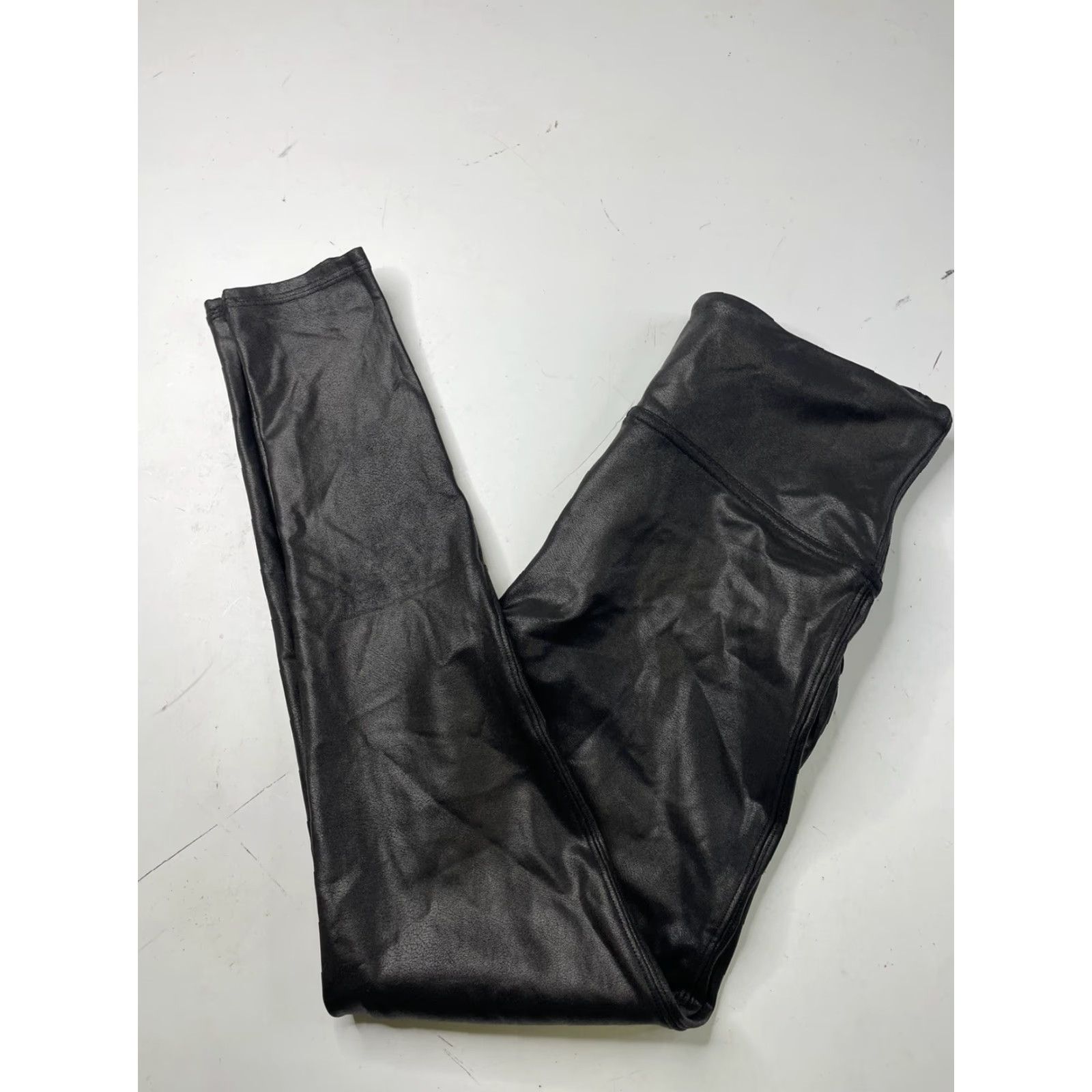Spanx Spanx Faux Leather Leggings Ankle Length Black Size Large L Regular Womens Leggings High Waist Wide Waistband Style Ankle Activewear Size 36" / US 14 / IT 50 - 6 Thumbnail