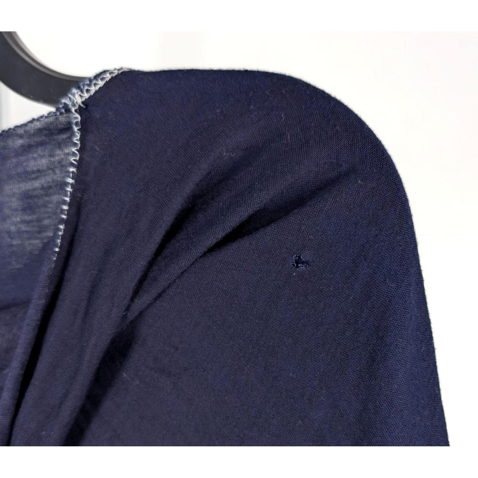 Comme des Garcons Girl VINTAGE Comme des Garçons Mainline Knit Tunic Dress Navy Blue Rayon Jersey Layered Knotted Back 90s Womens M Size M / US 6-8 / IT 42-44 - 7 Thumbnail