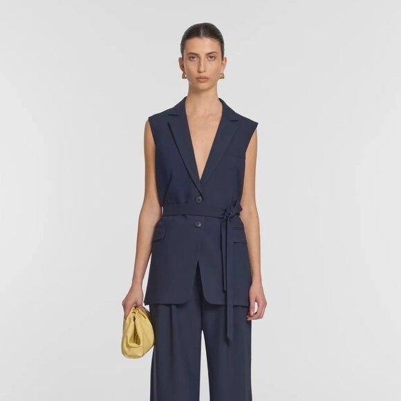 Other VIKTORIA & WOODS Repertoire Navy Blue Sleeveless Blazer Size S / US 4 / IT 40 - 1 Thumbnail