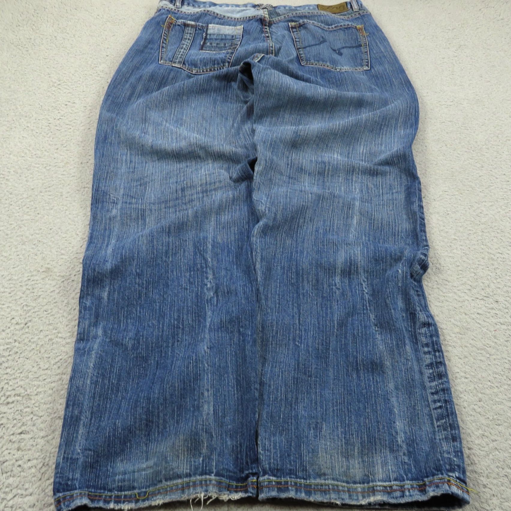 Denime VINTAGE LRG Jeans Men Baggy 38 Wide Leg Opening 5-Pocket Denim Denim Blue Cotton High Rise Grunge 90s Hip Hop Size US 38 / EU 54 - 2 Thumbnail