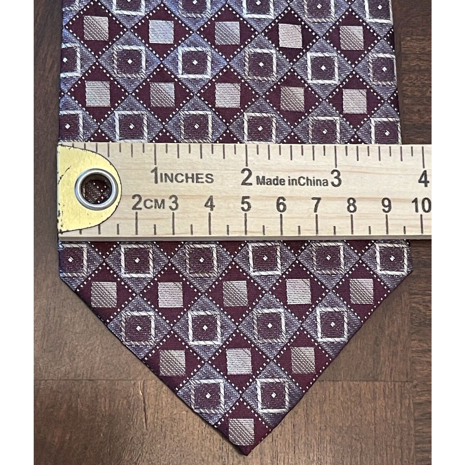 Joseph & Feiss Joseph & Feiss International Burgundy Hand Made Silk China Size ONE SIZE - 4 Thumbnail