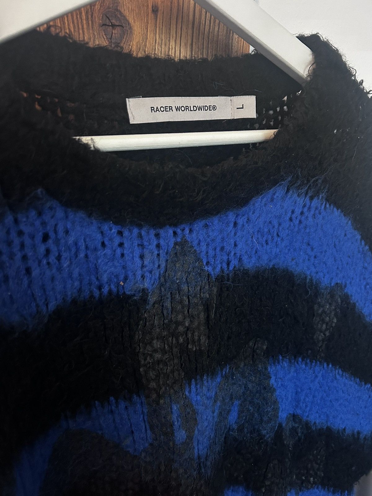 シ*ー様 racer worldwide モヘア ニット Racer Worldwide Racer Worlwide mohair stripe sweater | Grailed