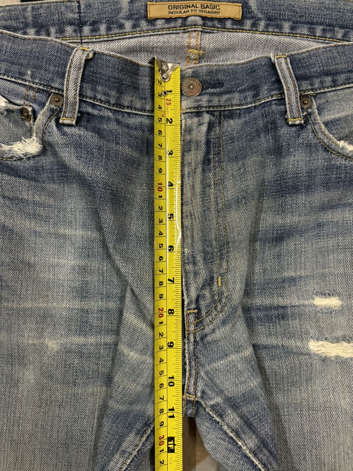 Jun Takahashi × Uniqlo × Vintage Vintage Uniqlo S002 Baggy Blue Washed Distressed Jeans Size US 34 / EU 50 - 18 Thumbnail