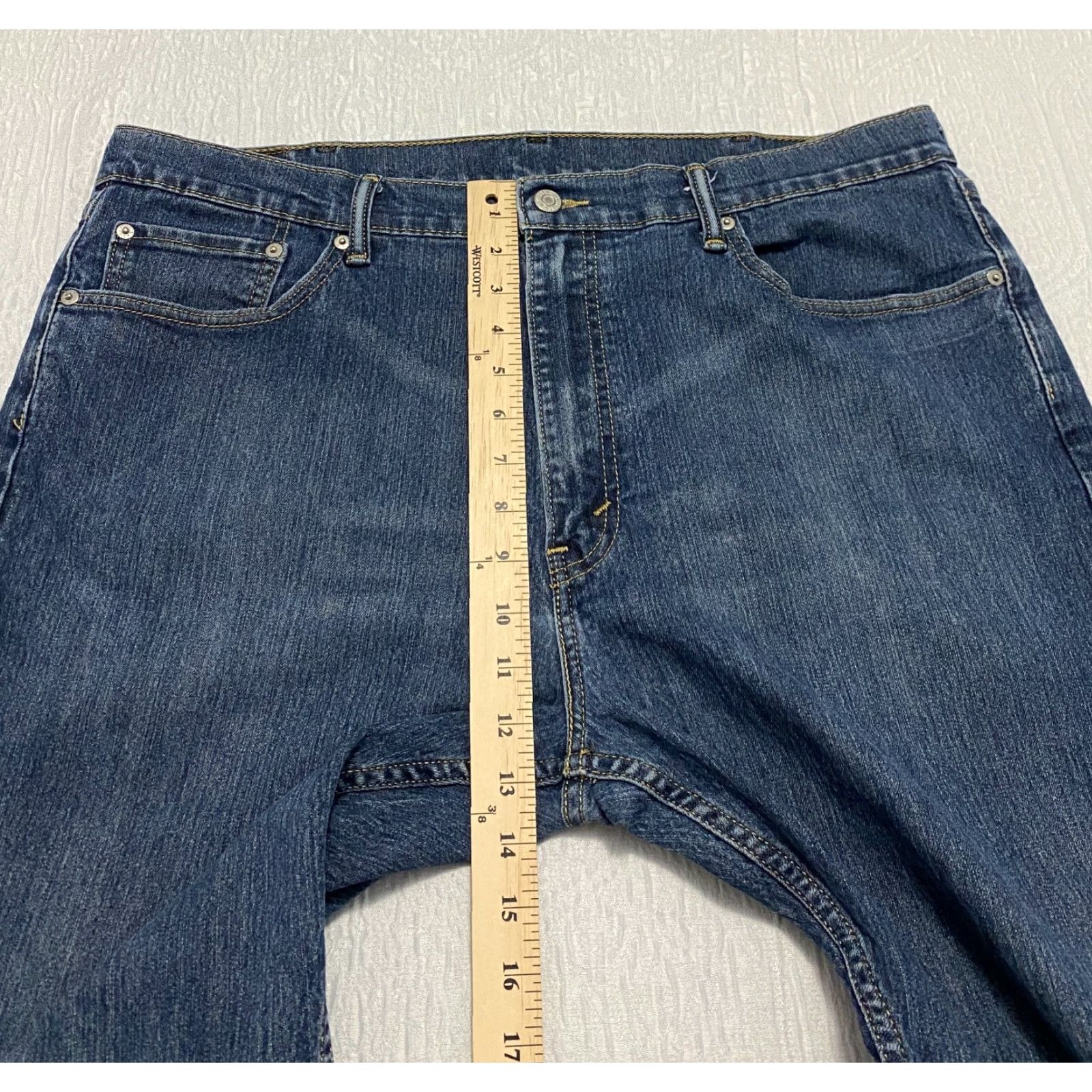 Levi's Levis 505 Jeans Regular Fit Mens Size 40×30 Blue Whiskers Faded Size US 40 / EU 56 - 5 Thumbnail