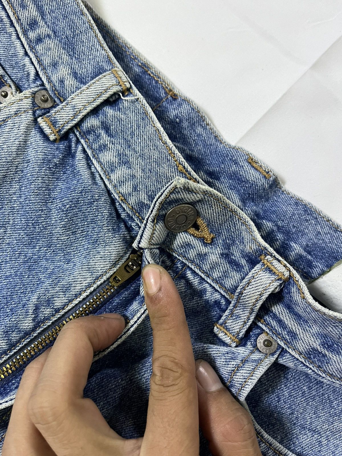 Japanese Brand UNIQUE WAREHOUSE CLOTHING PAINT SPLATTER JEANS Size US 30 / EU 46 - 5 Thumbnail