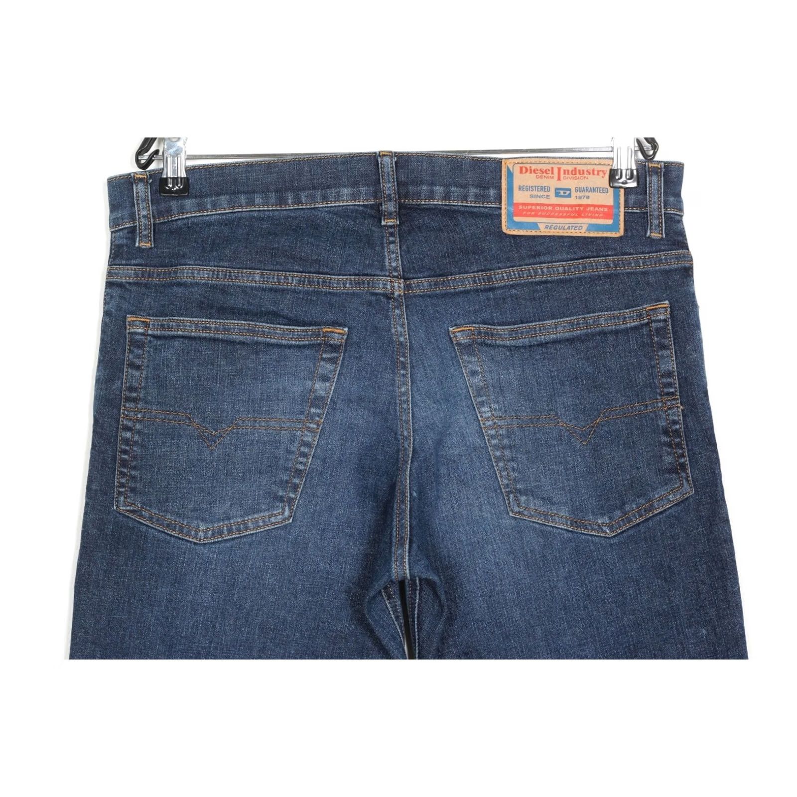 Diesel DIESEL Jeans Men 31x32 D-FINITIVE 09J47 Tapered Stretch 5-Pocket DZ8119 Blue, Medium Wash, Cotton Elastane, Slim Rise Mid, Denim, Regular Size W31 L32 Size US 31 - 3 Thumbnail