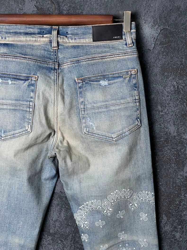 Amiri Amiri Blue totem printed jeans Size US 31 - 6 Thumbnail