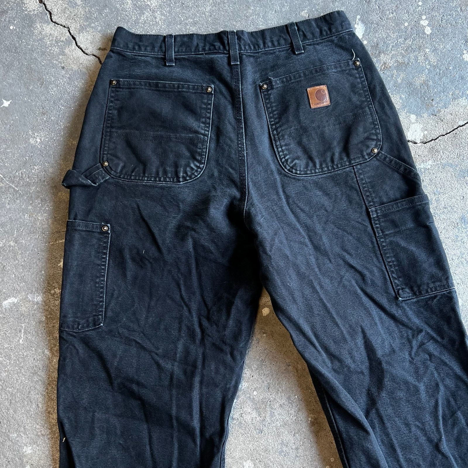 Carhartt × Vintage Carhartt faded black double knee work wear carpenter pants Size US 30 / EU 46 - 4 Thumbnail