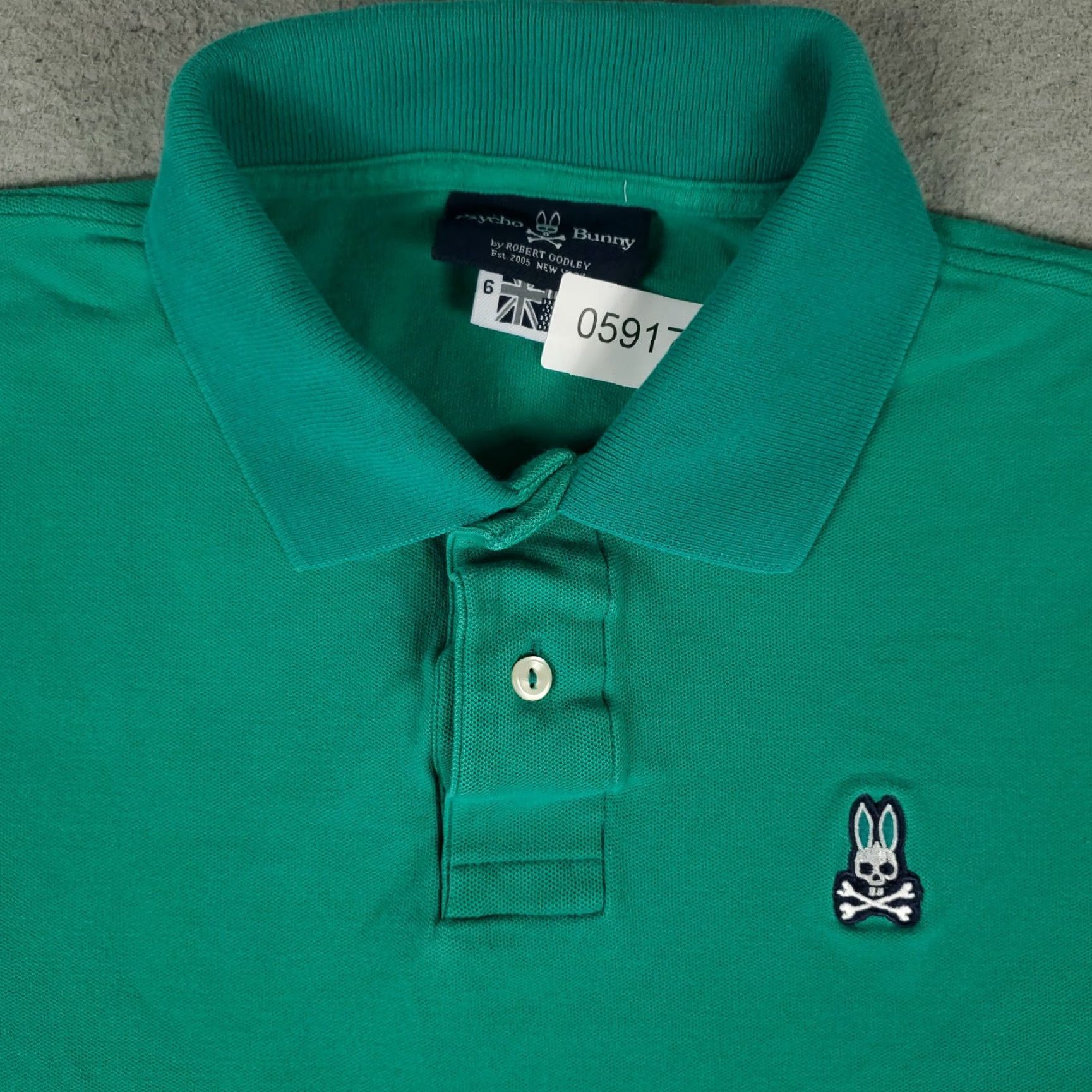 Psycho Bunny VINTAGE Psycho Bunny Mens Polo Shirt Size 6 Short Sleeve Green Cotton Casual Sports Size US S / EU 44-46 / 1 - 2 Thumbnail