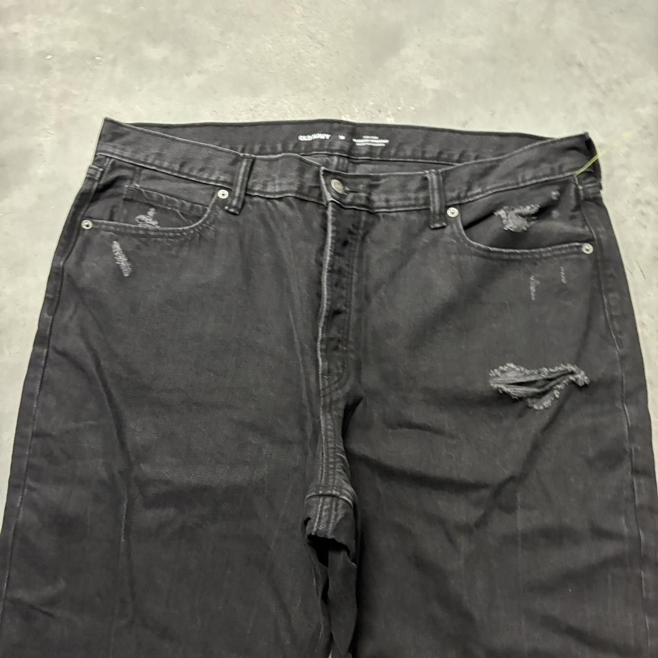 Japanese Brand × Vintage Crazy Vintage Y2K/2000s Grunge Black Skater Denim Jeans! Size US 38 / EU 54 - 5 Thumbnail