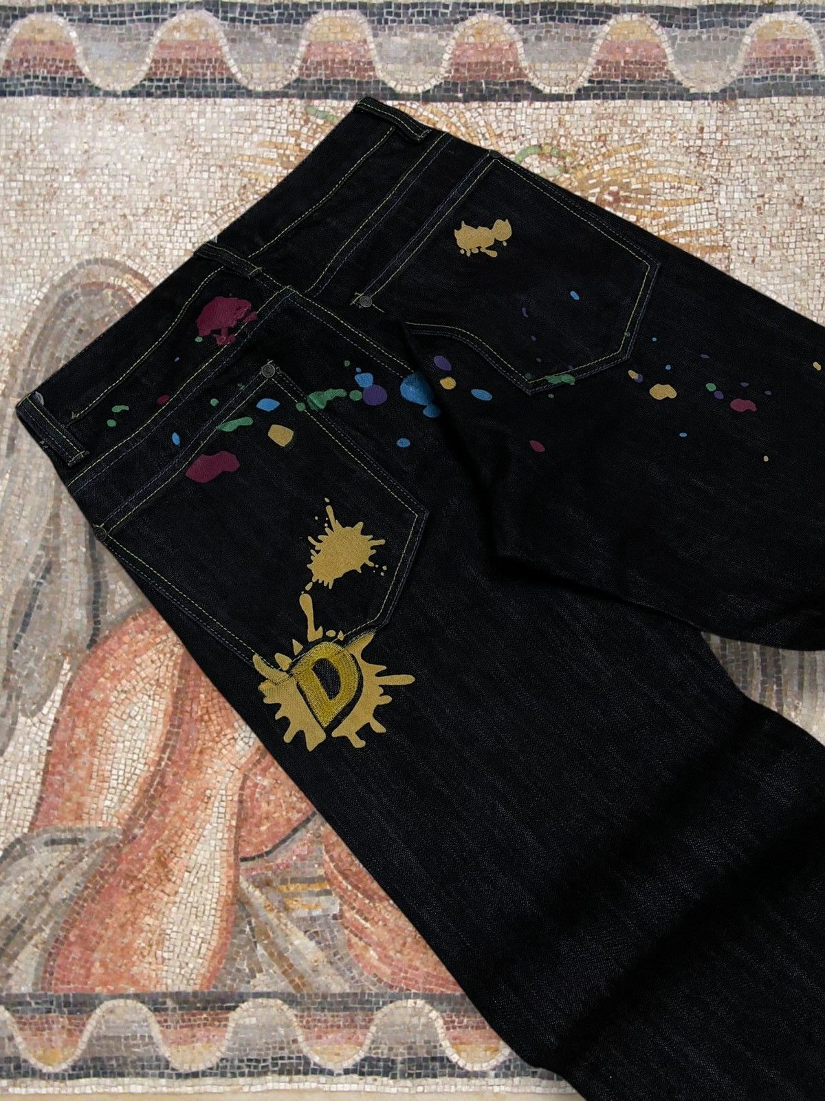 Beauty Beast Vintage Og Japan Designer Streetweae Double D Splash Denim Size US 28 / EU 44 - 16 Thumbnail