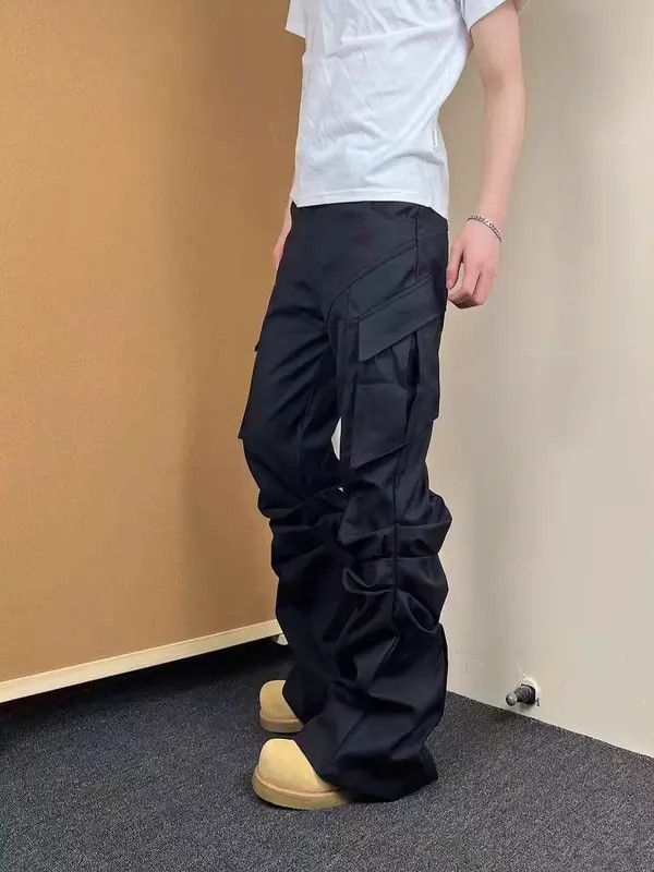 VIBE Street Y2K Pleated Micro Flare Work Casual Pants Size US 32 / EU 48 - 3 Thumbnail