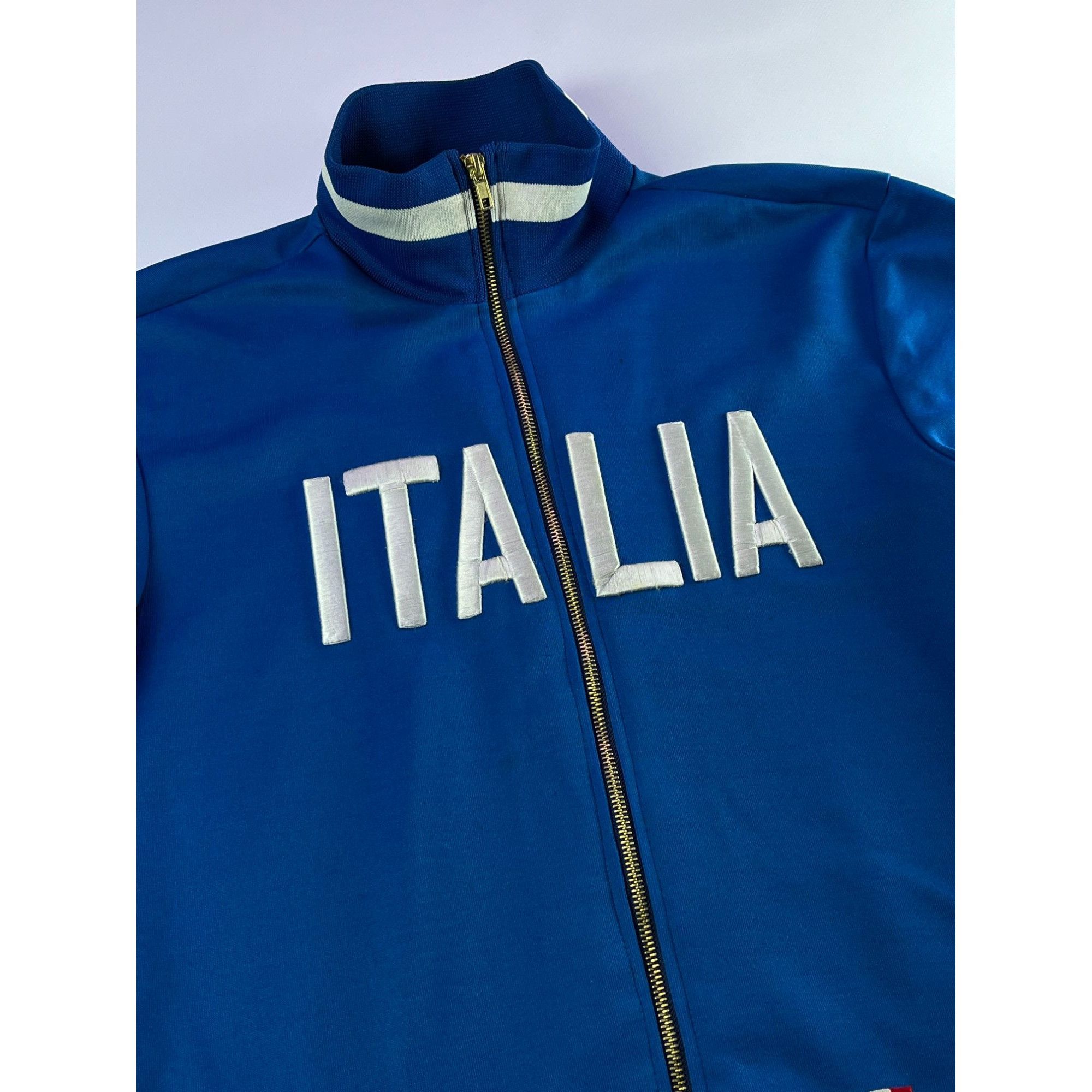 Vintage 90s Vintage Italia Fishbone Track Jacket Size US M / EU 48-50 / 2 - 2 Thumbnail