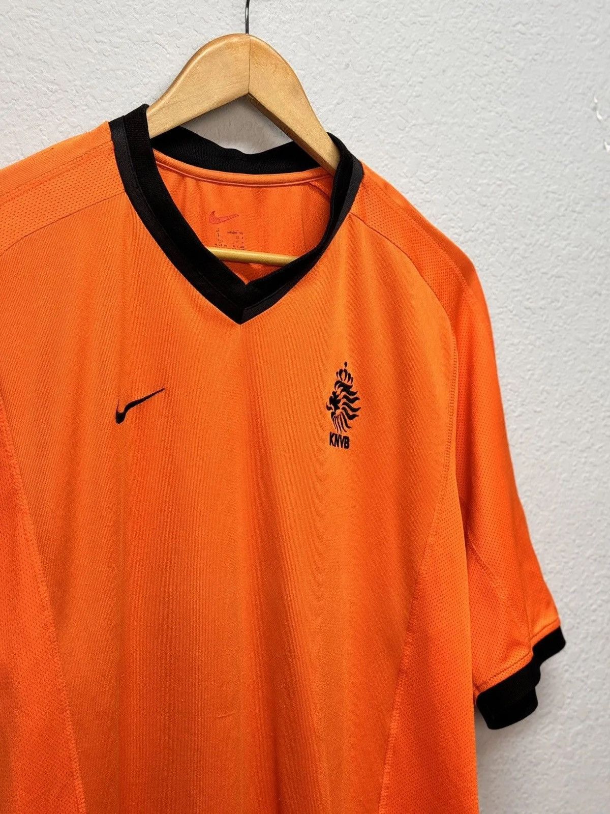 Nike × Vintage VERY RARE NIKE NETHERLANDS KNVB SOCCER JERSEY Y2K DRILL 90s Size US L / EU 52-54 / 3 - 4 Thumbnail