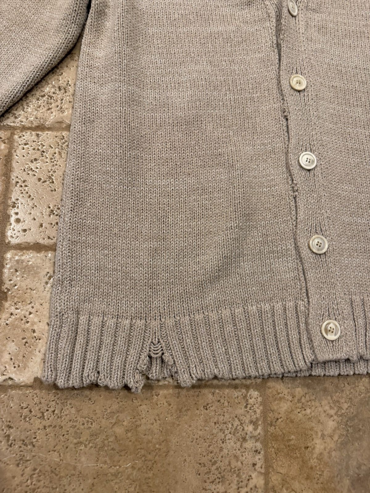 Maison Margiela Maison Margiela SS22 Ditressed Neutrals Cardigan Sweater Size US S / EU 44-46 / 1 - 6 Thumbnail