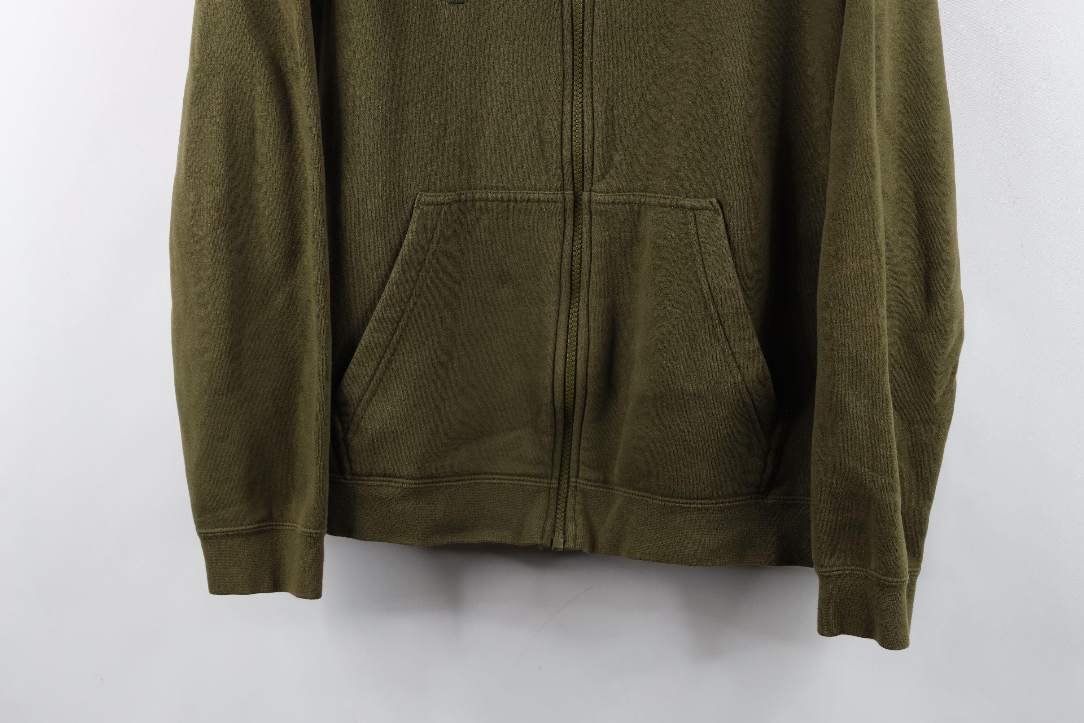 Nike Vintage Y2K Nike Mini Swoosh Full Zip Hoodie Olive Green Size US S / EU 44-46 / 1 - 3 Thumbnail