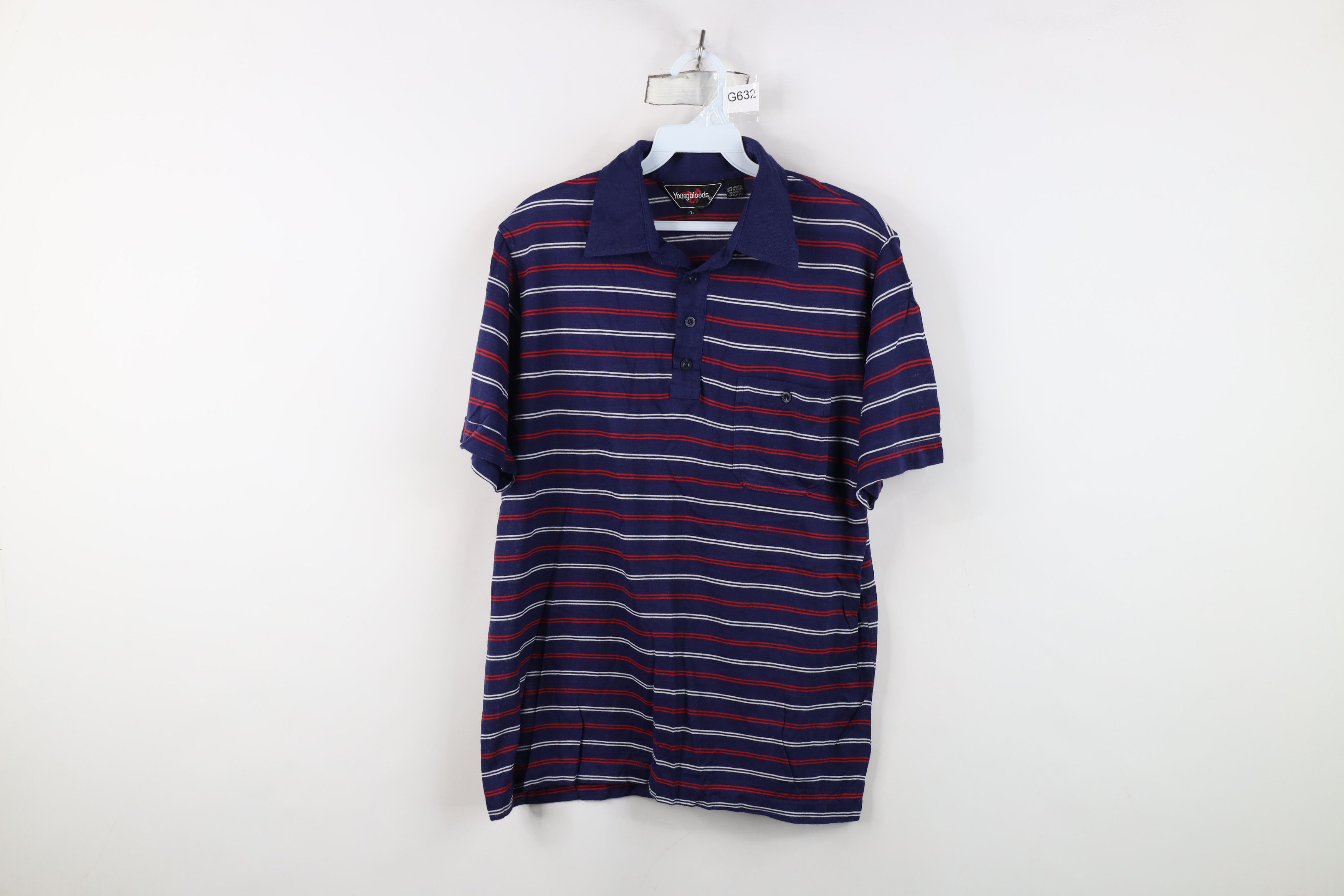 Vintage Vintage 70s Streetwear Knit Collared Golf Polo Shirt Size US L / EU 52-54 / 3 - 1 Thumbnail
