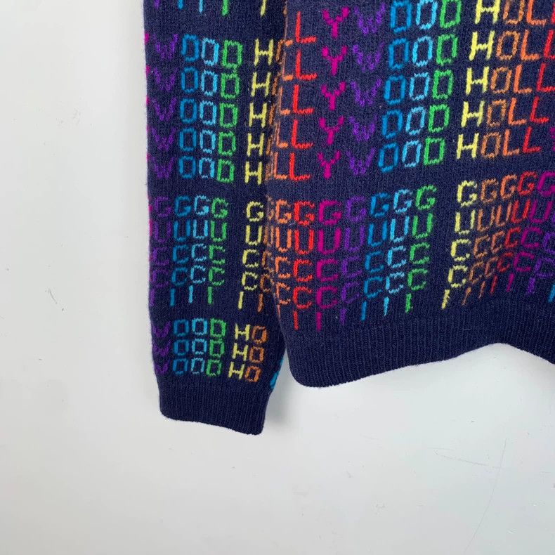 Gucci Gucci Color-blocked logo letter rainbow full-print wool rou Size US S / EU 44-46 / 1 - 4 Thumbnail